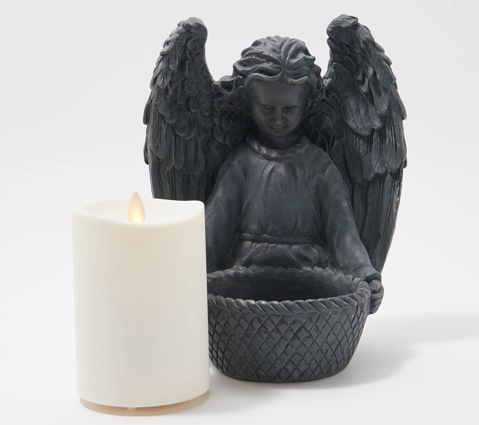 Luminara Indoor/Outdoor Angel with 4" Outdoor Candle