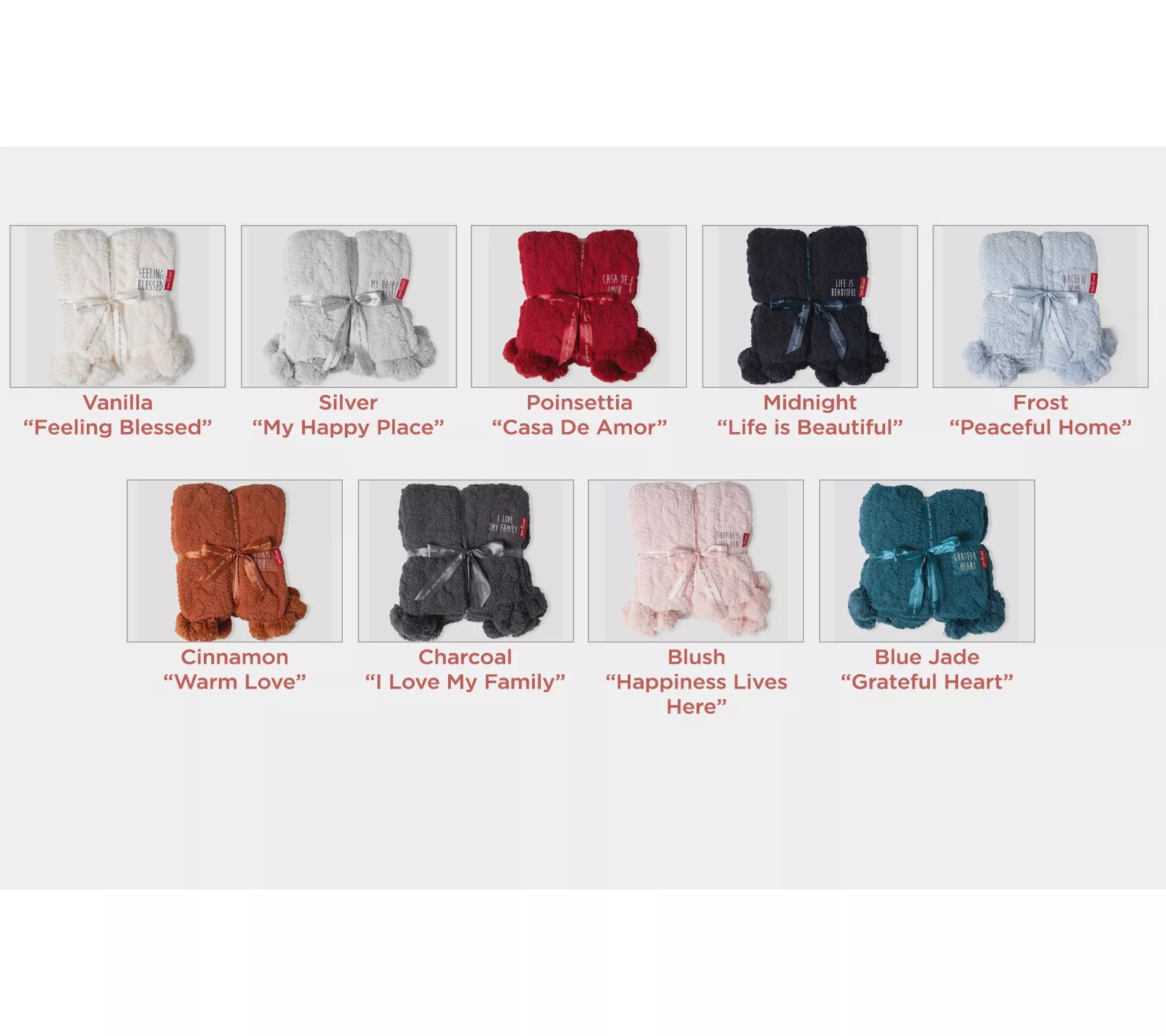 (QVC) Peace Love World 60" x 70" Mega Luxe Cable Knit Throw with Pom