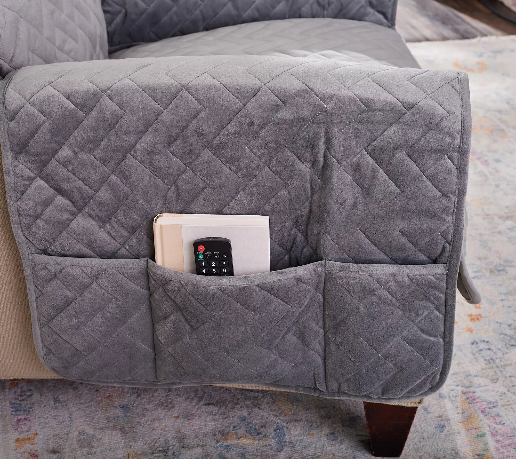 (QVC) SureFit Miracle Mink Waterproof Furniture Cover with Microban
