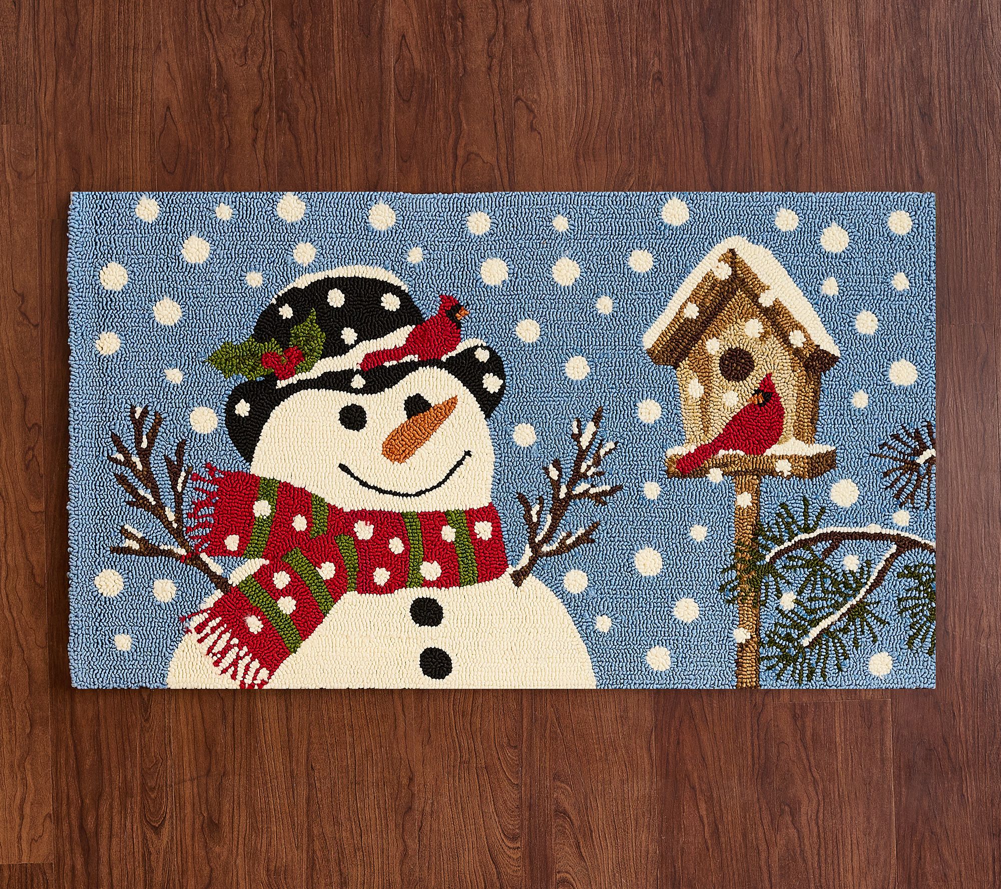 Plow & Hearth Indoor/Outdoor HandHooked Holiday Rug