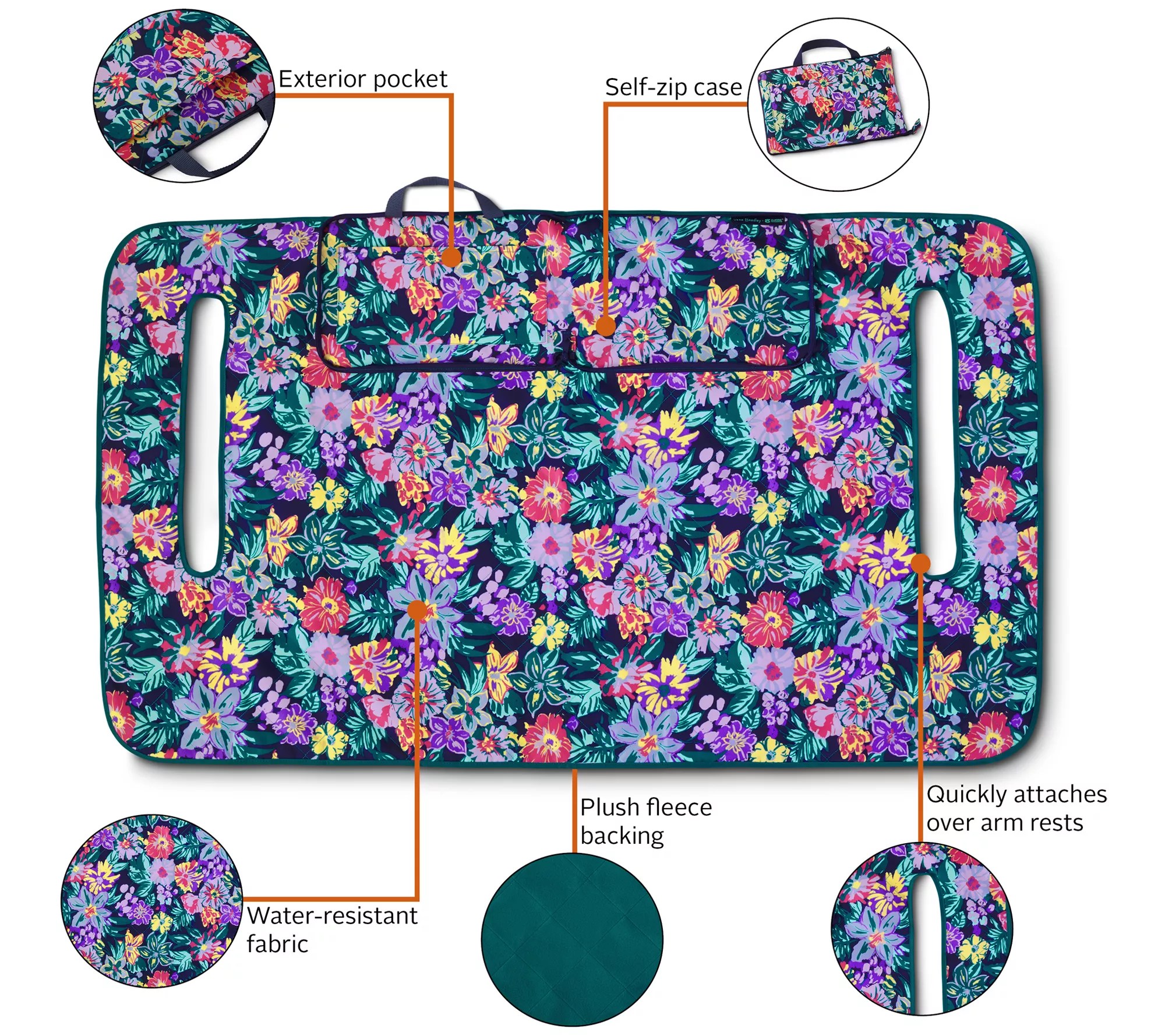 Vera Bradley Golf Seat Blanket, 54" x 32"