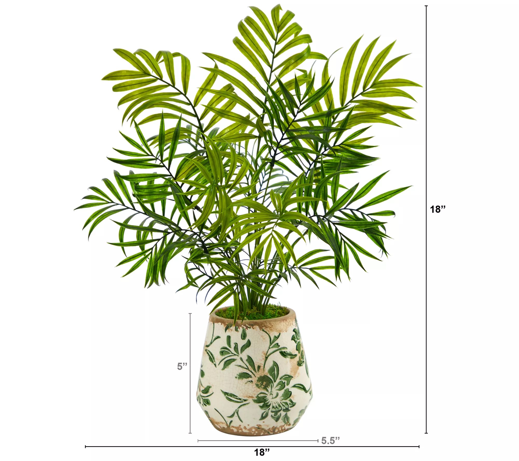 Nearly Natural 18" Mini Areca Palm Artificial Plant