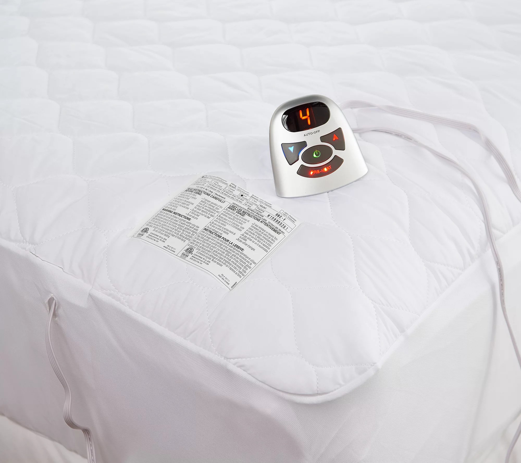 Home Reflections Quilted Heated Mattress Pad Full