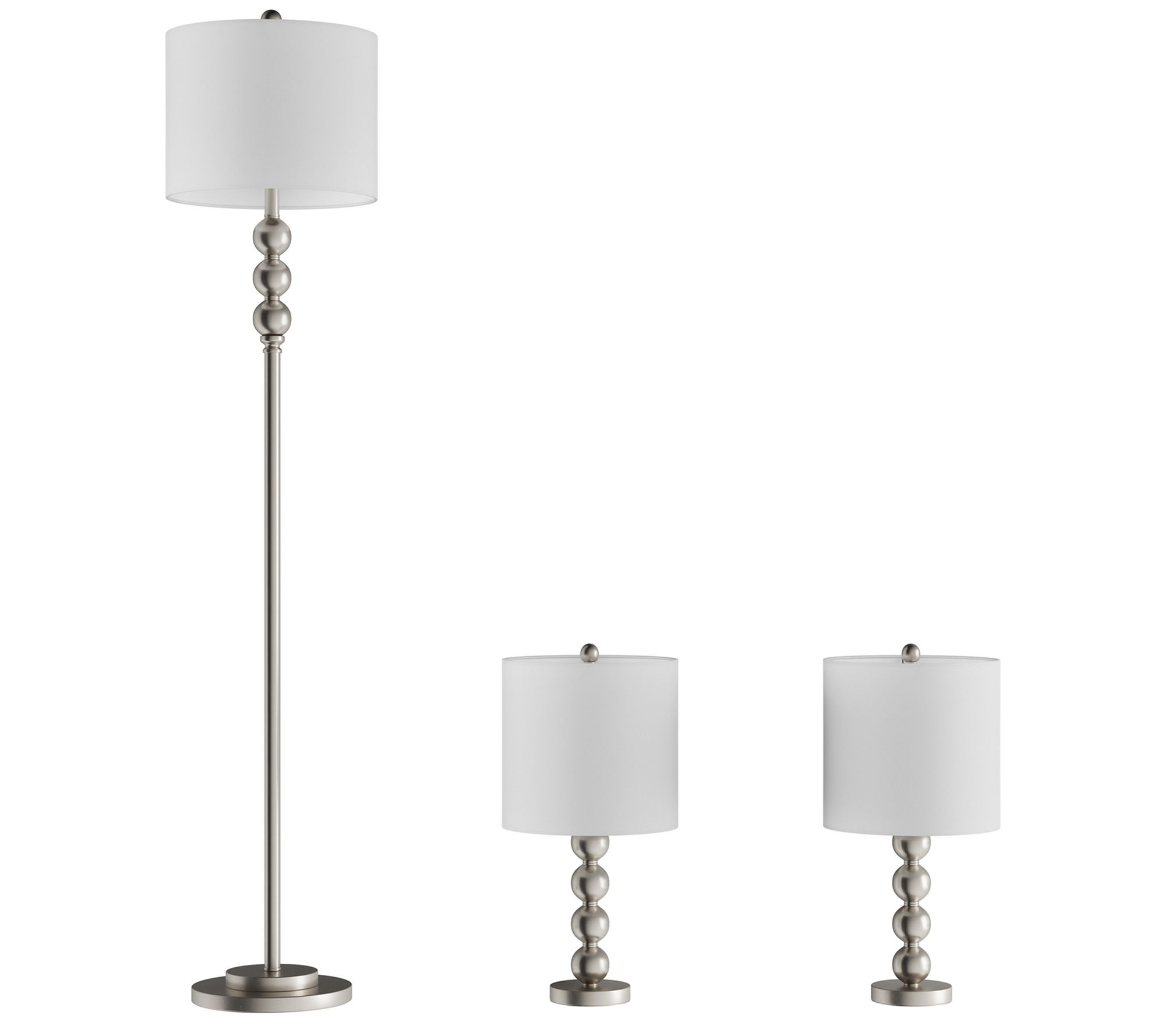 Lavish Home Set of 3 Modern Stacked Balls Table& Floor Lamps