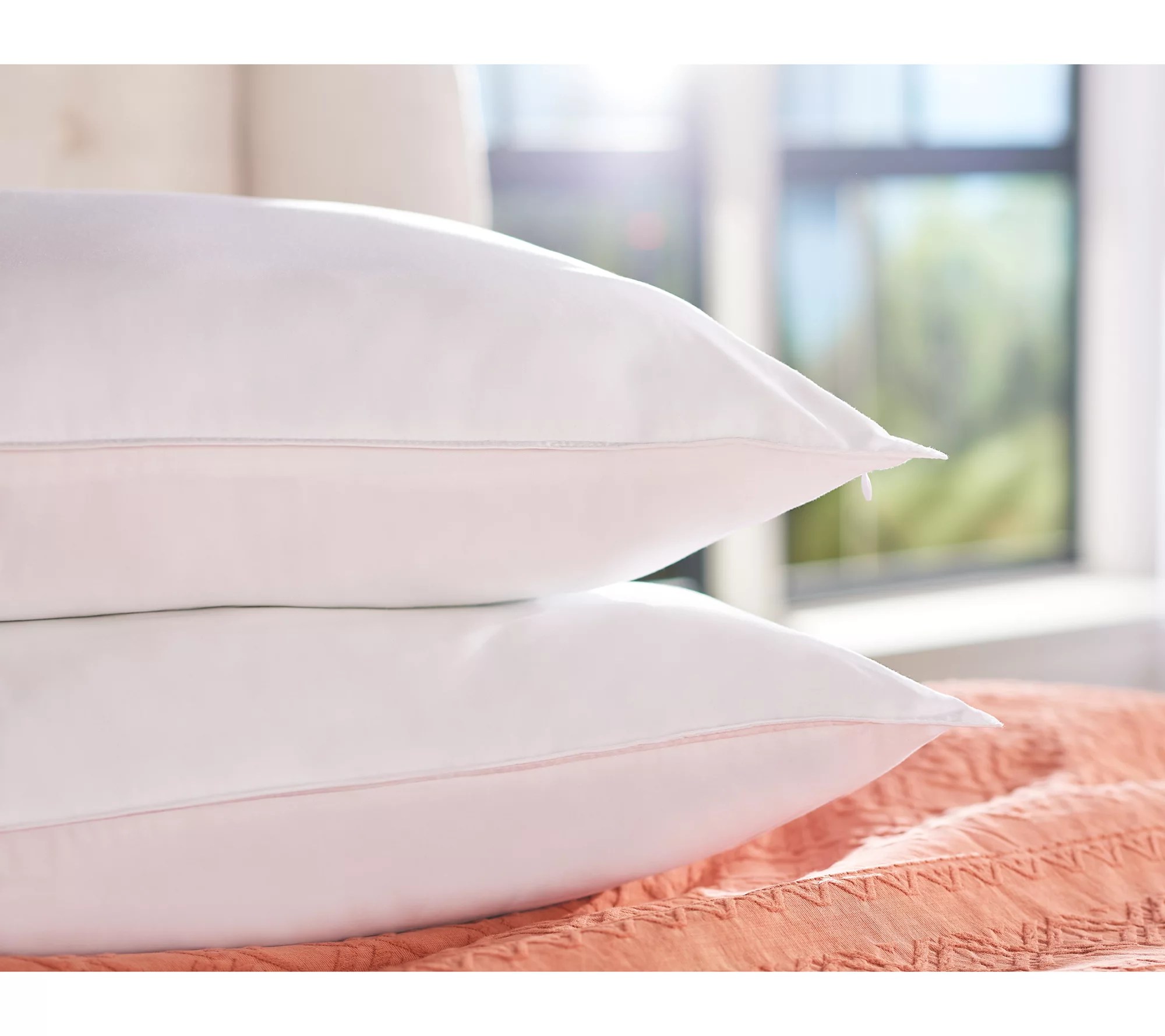 "As Is" Northern Nights Hotel Luxury S/2 Pillows w/ Protectors Kg