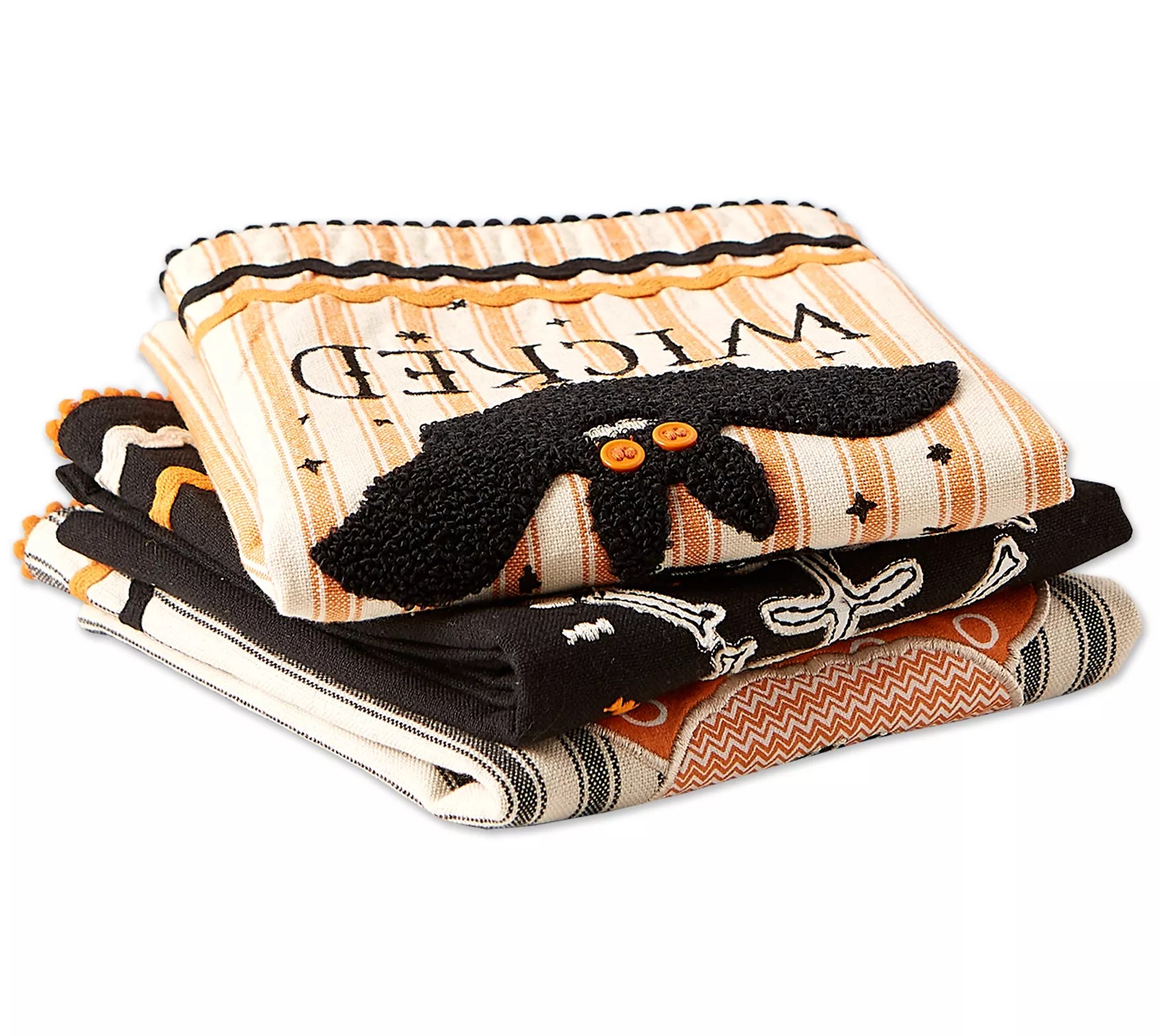 Design Imports Halloween Set of 3 Kitchen Towels
