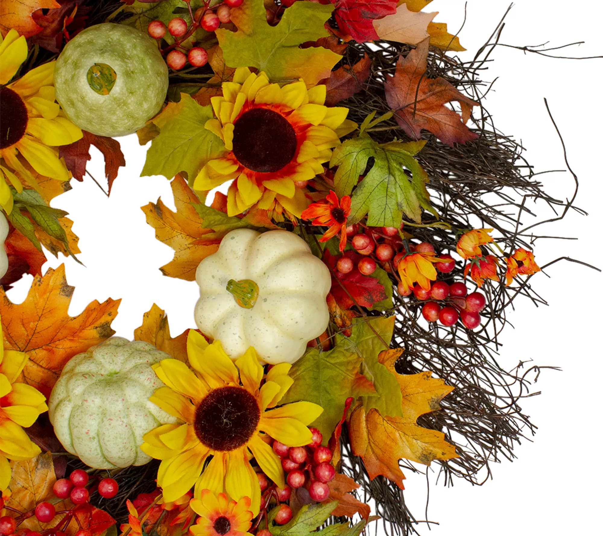 Northlight Sunflowers & Gourds 26" ThanksgivingWreath