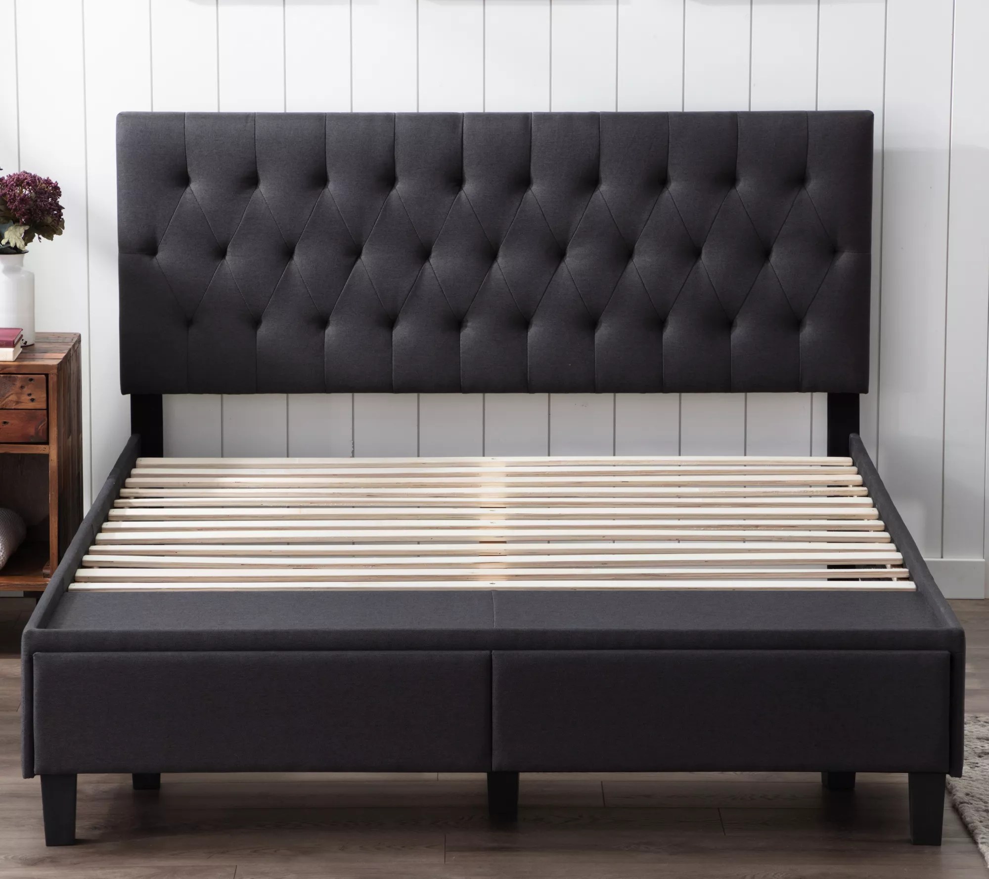 Brookside Anna Upholstered Full Bed with Drawers