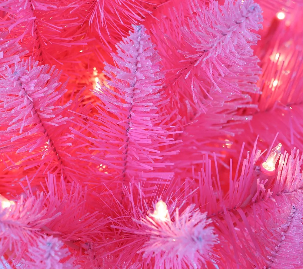 Puleo International 6.5' PreLit Fashion Pink Christmas Tree