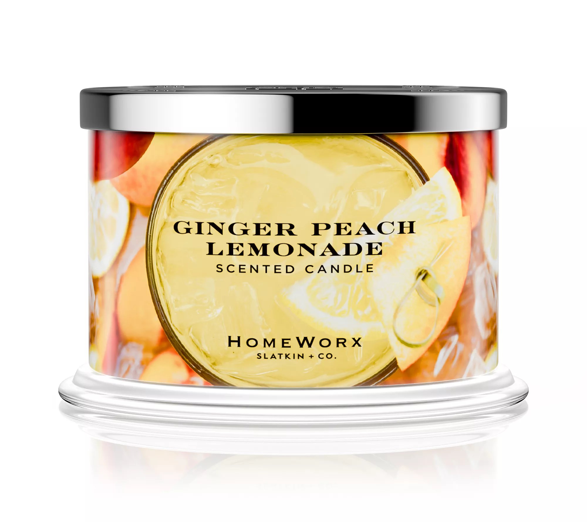 HomeWorx by Slatkin & Co. Set of 2 Ginger Peach Lemonade 18oz. Candles