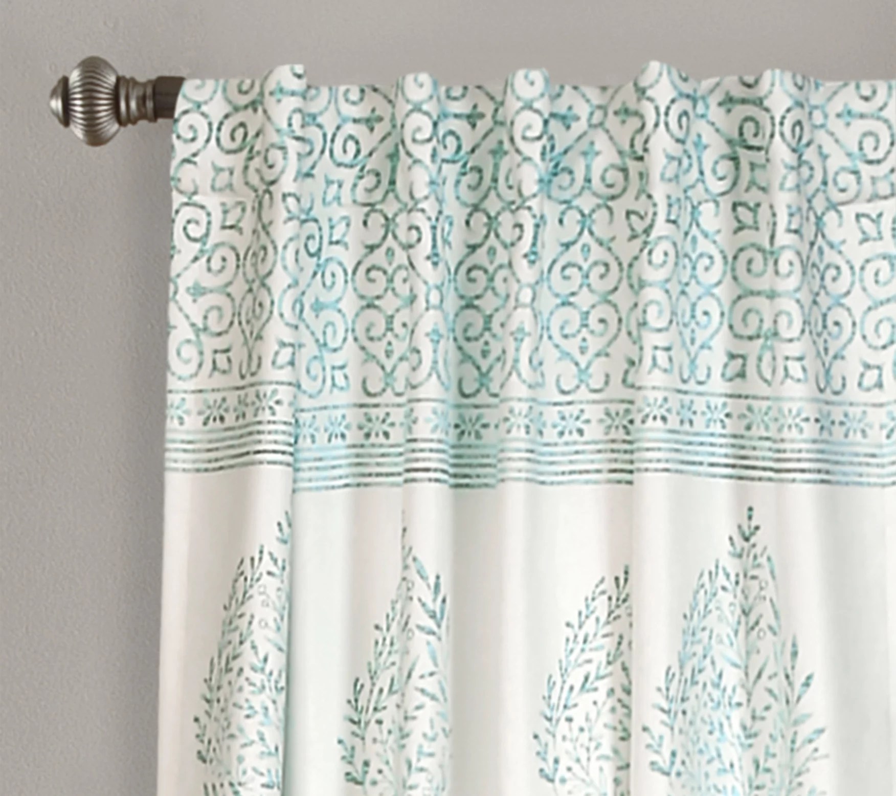 Teardrop Leaf Set of 2 Room Darkening Curtainsby Lush Decor