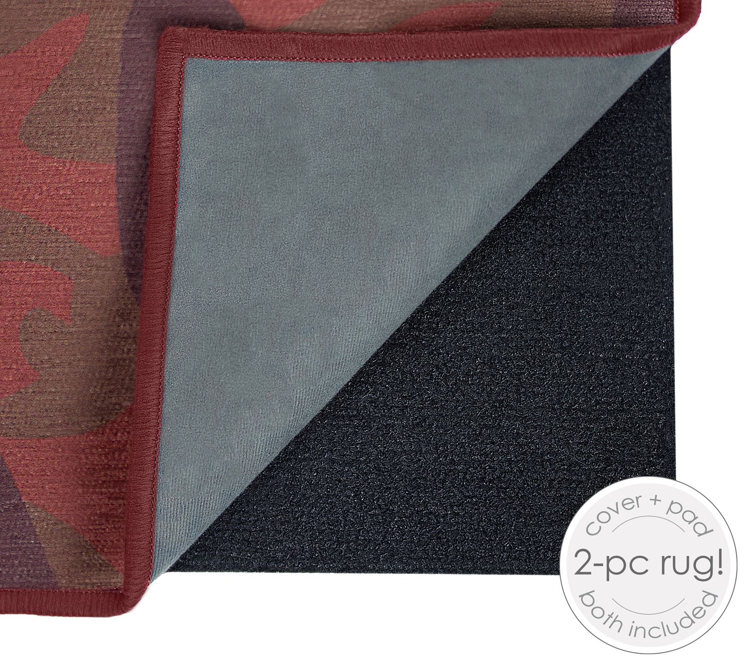 Ruggable Washable Rug Mum Floral Red 5' x 7'