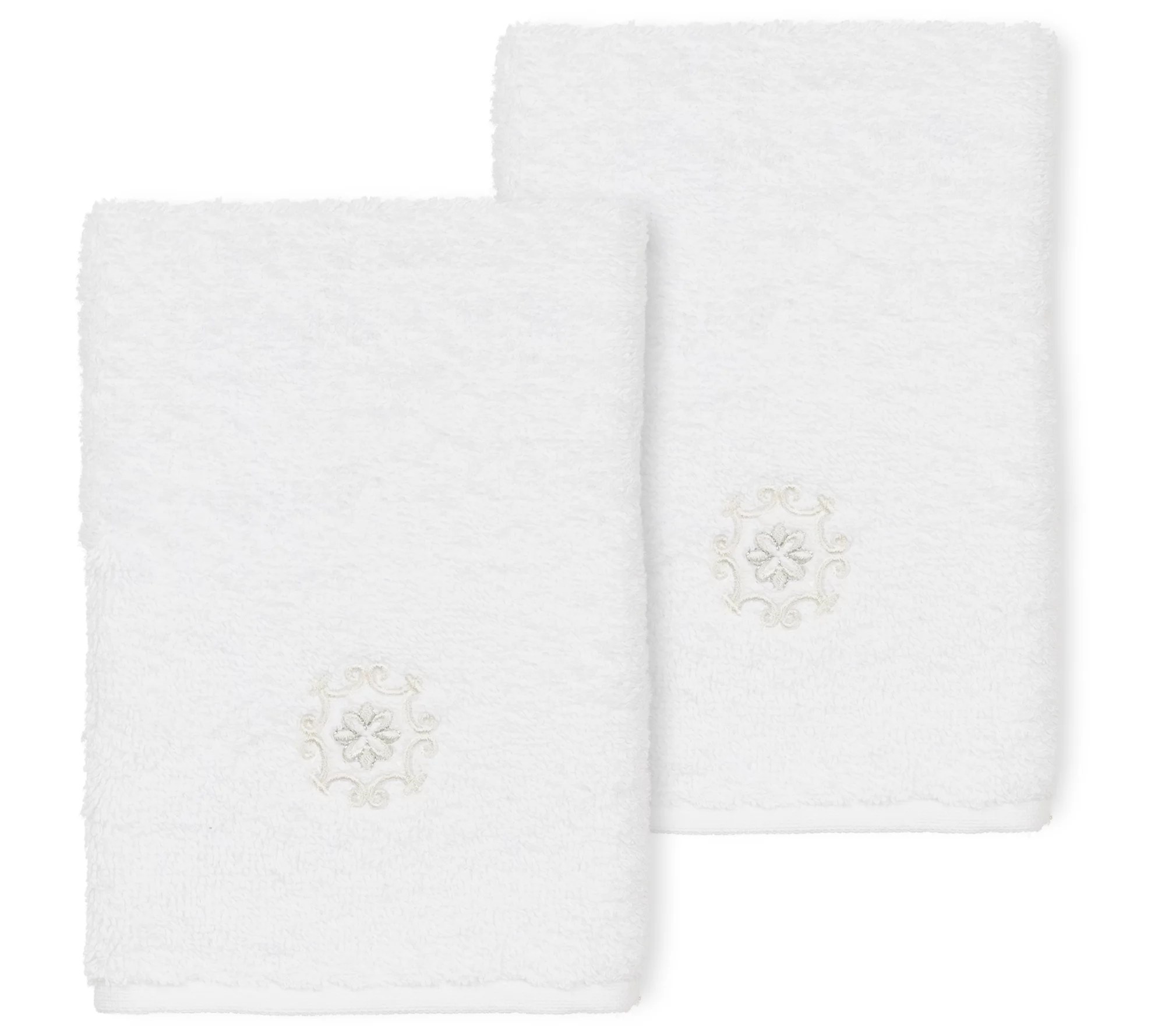 Linum Home Textiles Alyssa 2PC Embellished Washcloth Set