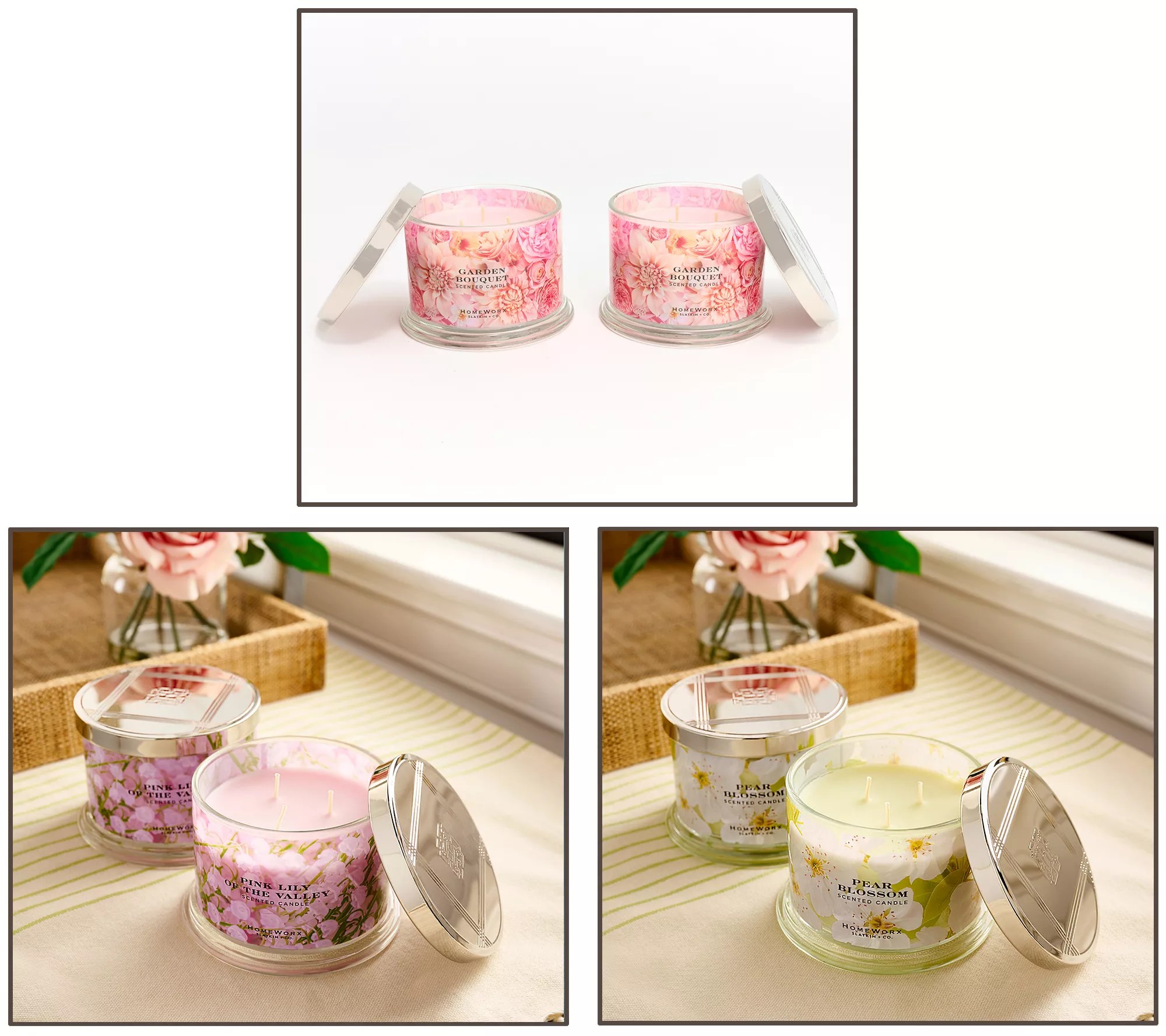 HomeWorx by Slatkin & Co. Set of 2 Gifts for Mom 14oz. Candles