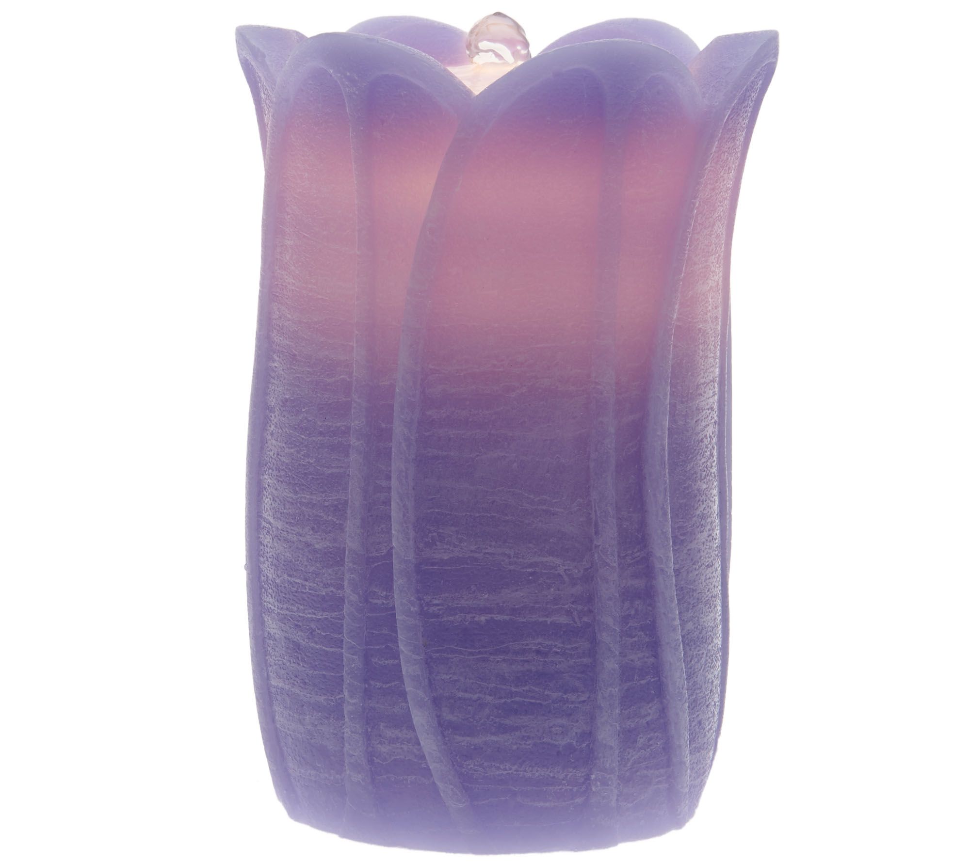 8.5" Bethlehem Lights Aqua Flame Fountain and Flameless Candle