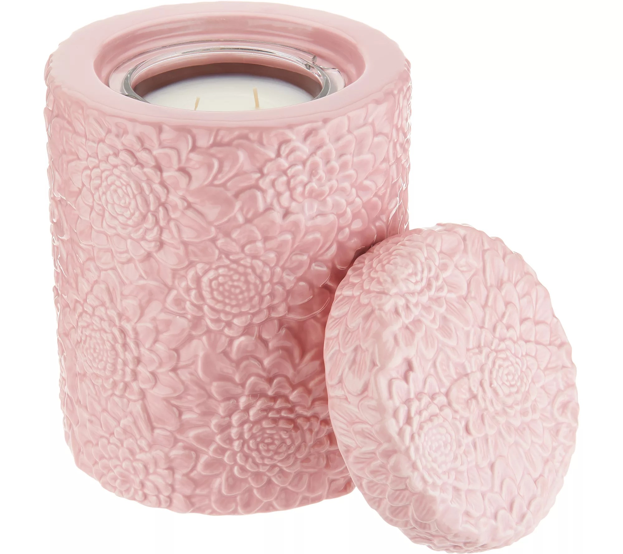 HomeWorx by Harry Slatkin Floral Canister with 12oz Dropin Candle