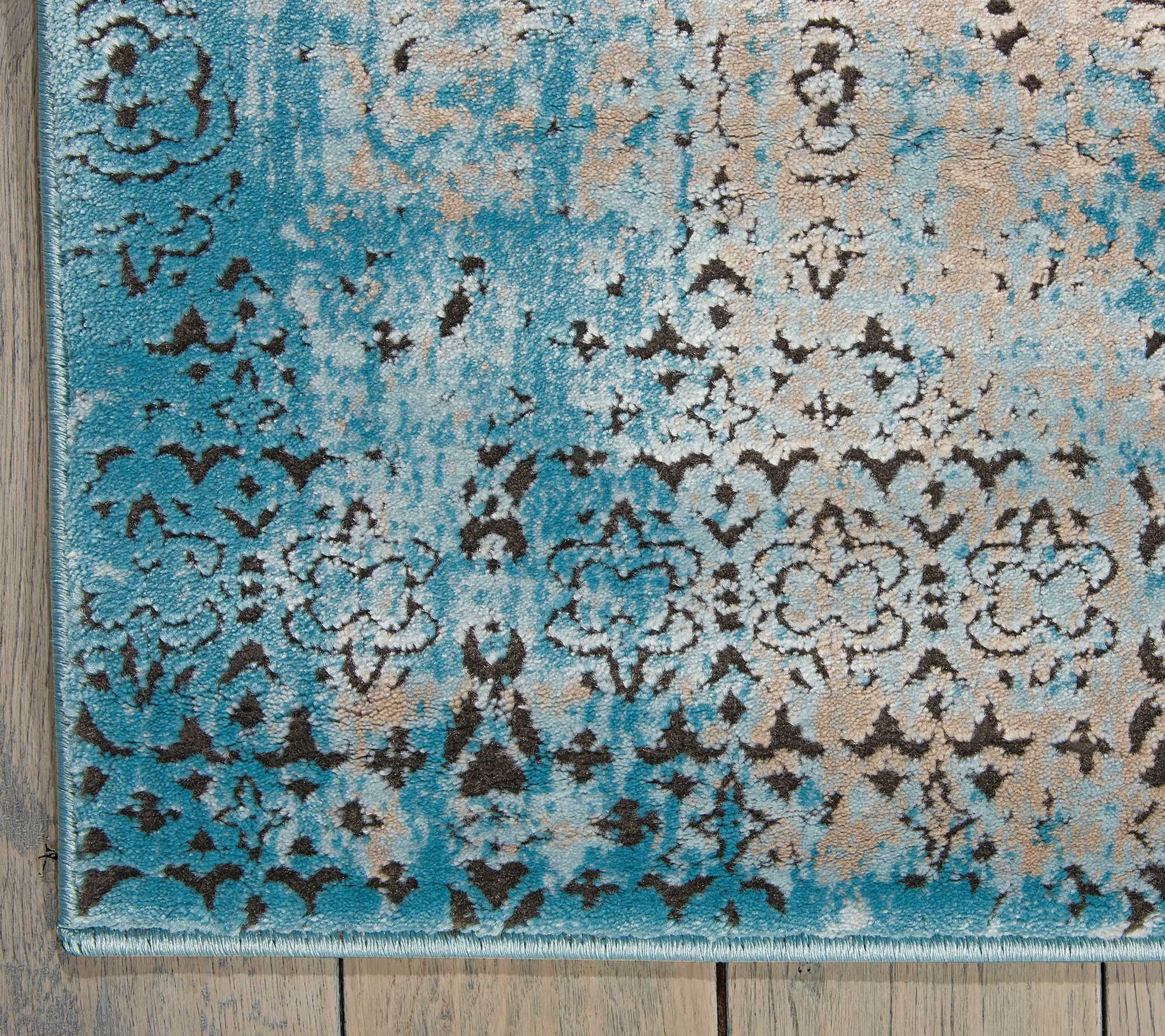 Nourison Karma Blue 3'9" x 5'9" Area Rug