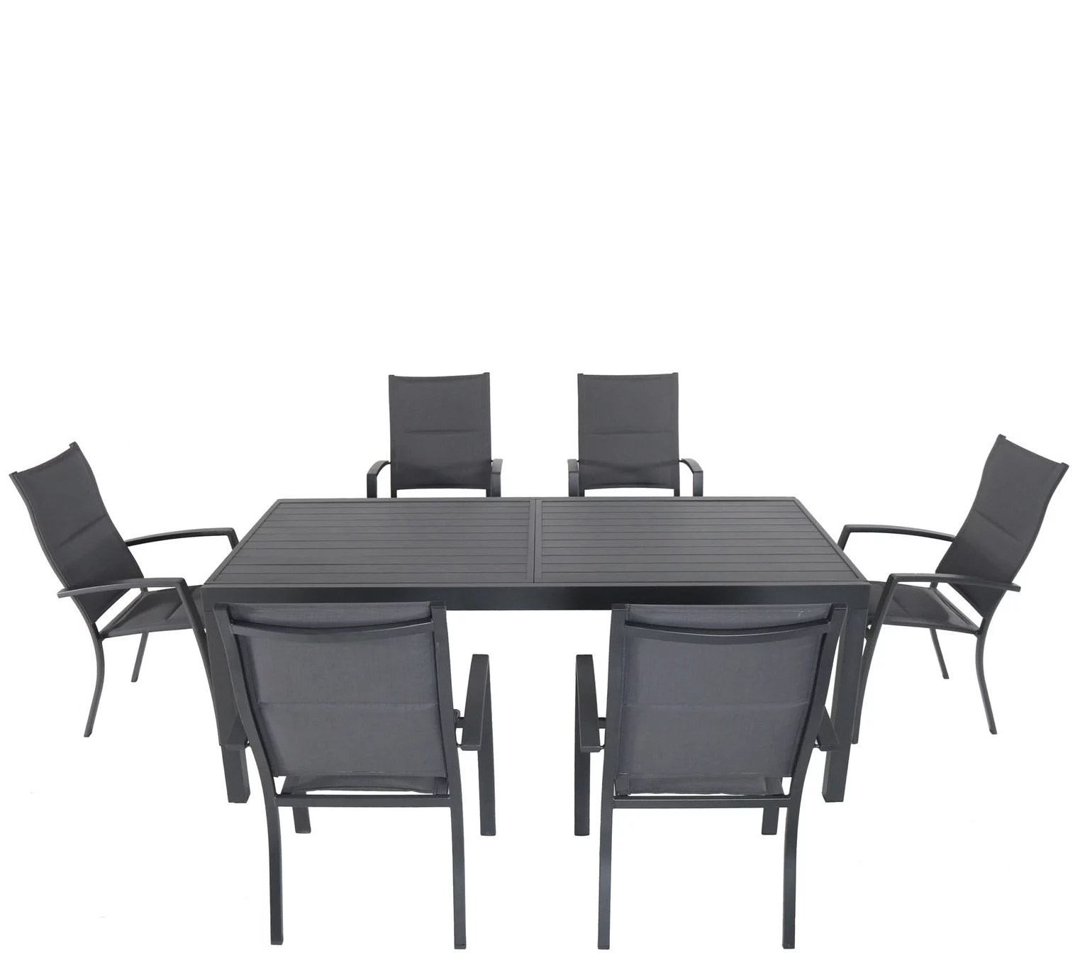 Hanover Naples 7Piece Outdoor Set with 6 Chairs and Table