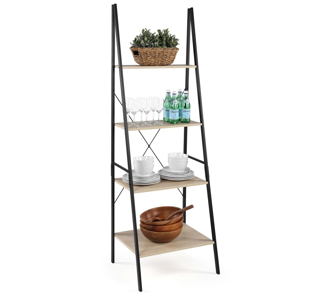 Good Jupiter 4Tier 71" Tall Ladder Style Storage Unit