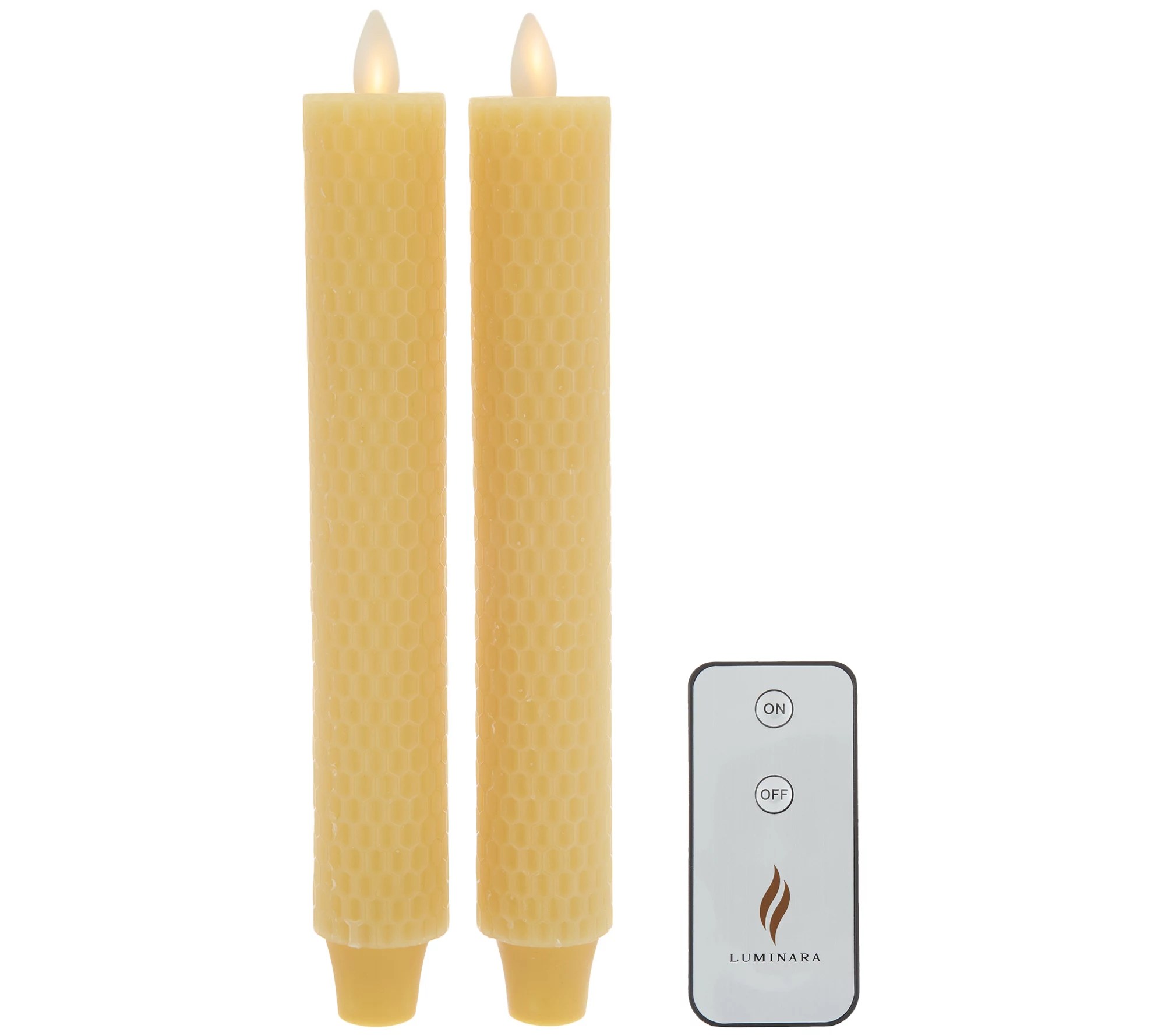 Martha Stewart Set of (2) 8" Flameless Taperd Candles