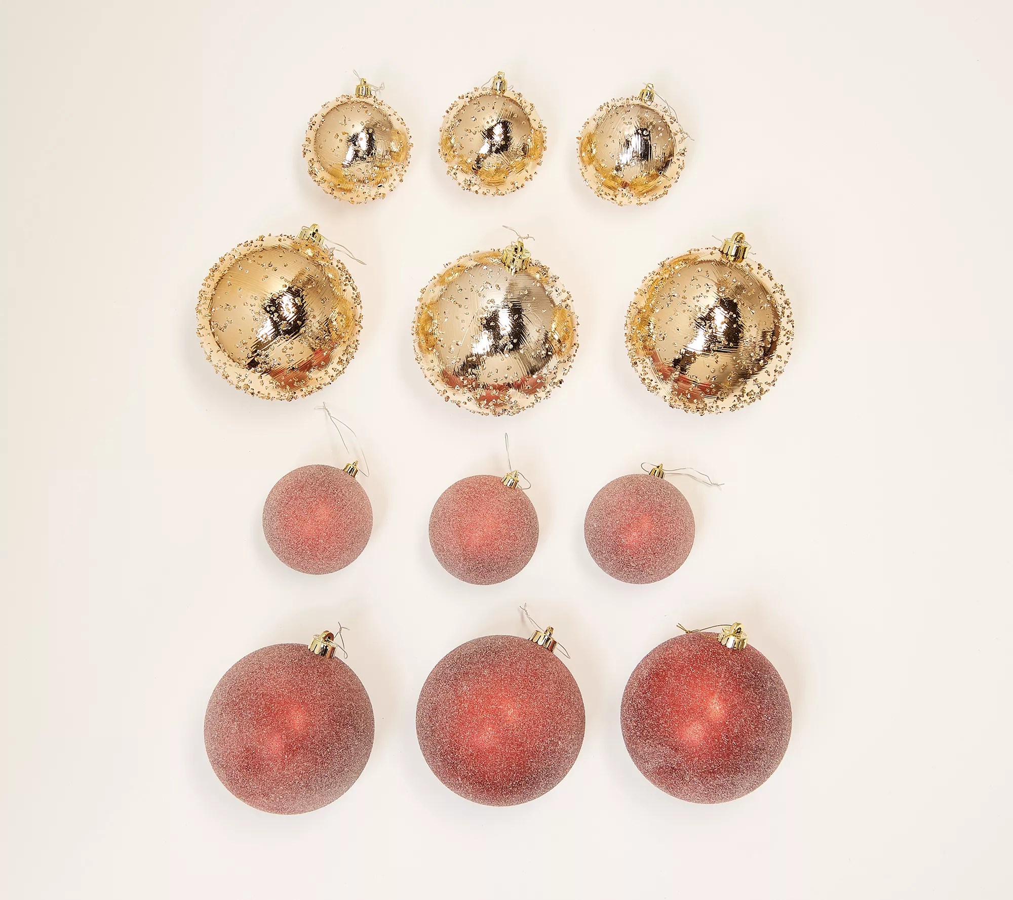 Simply Stunning 12piece Shatterproof Ornament Set by Janine Graff