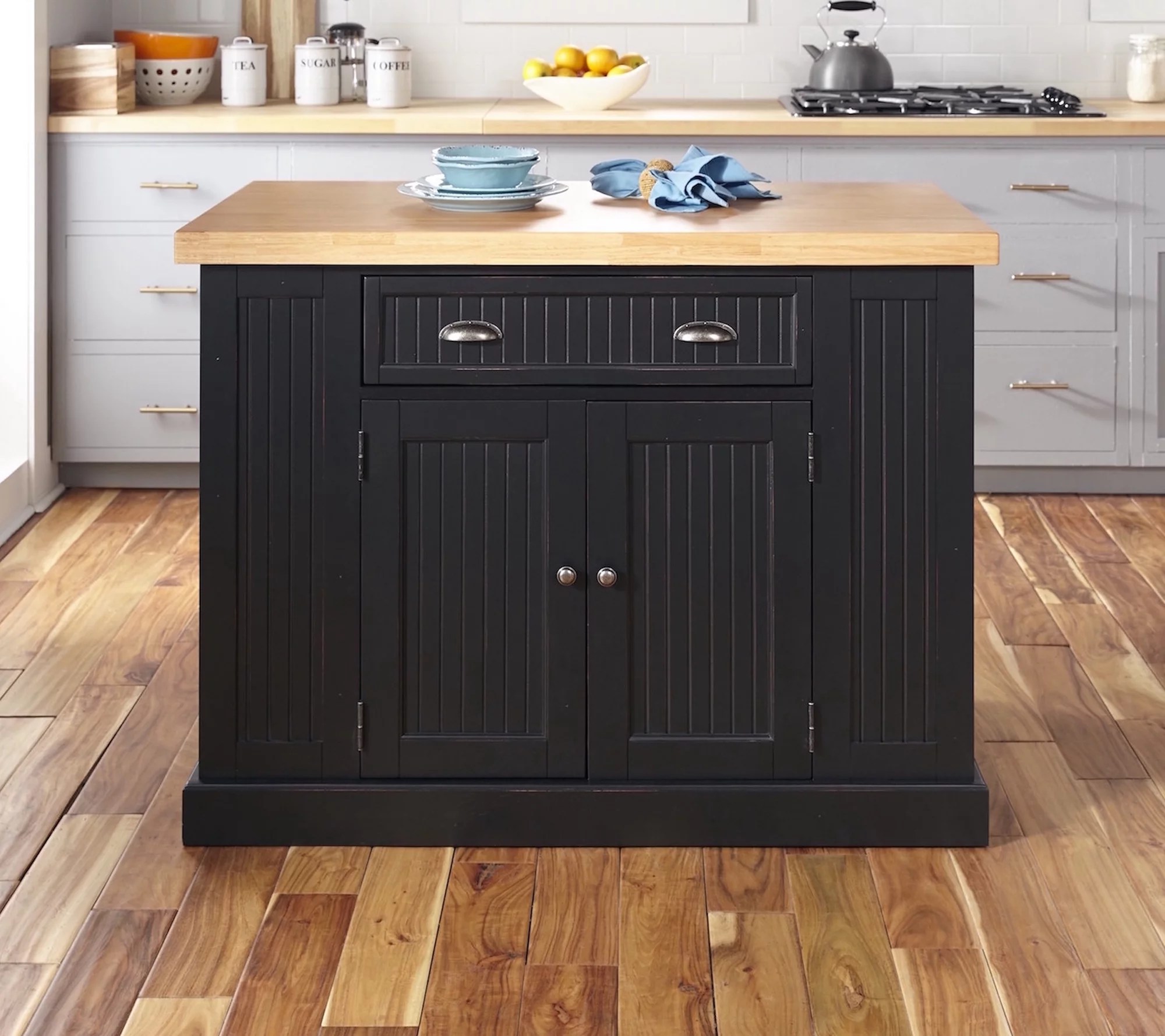 Home Styles Nantucket Solid Wood Top Kitchen Island