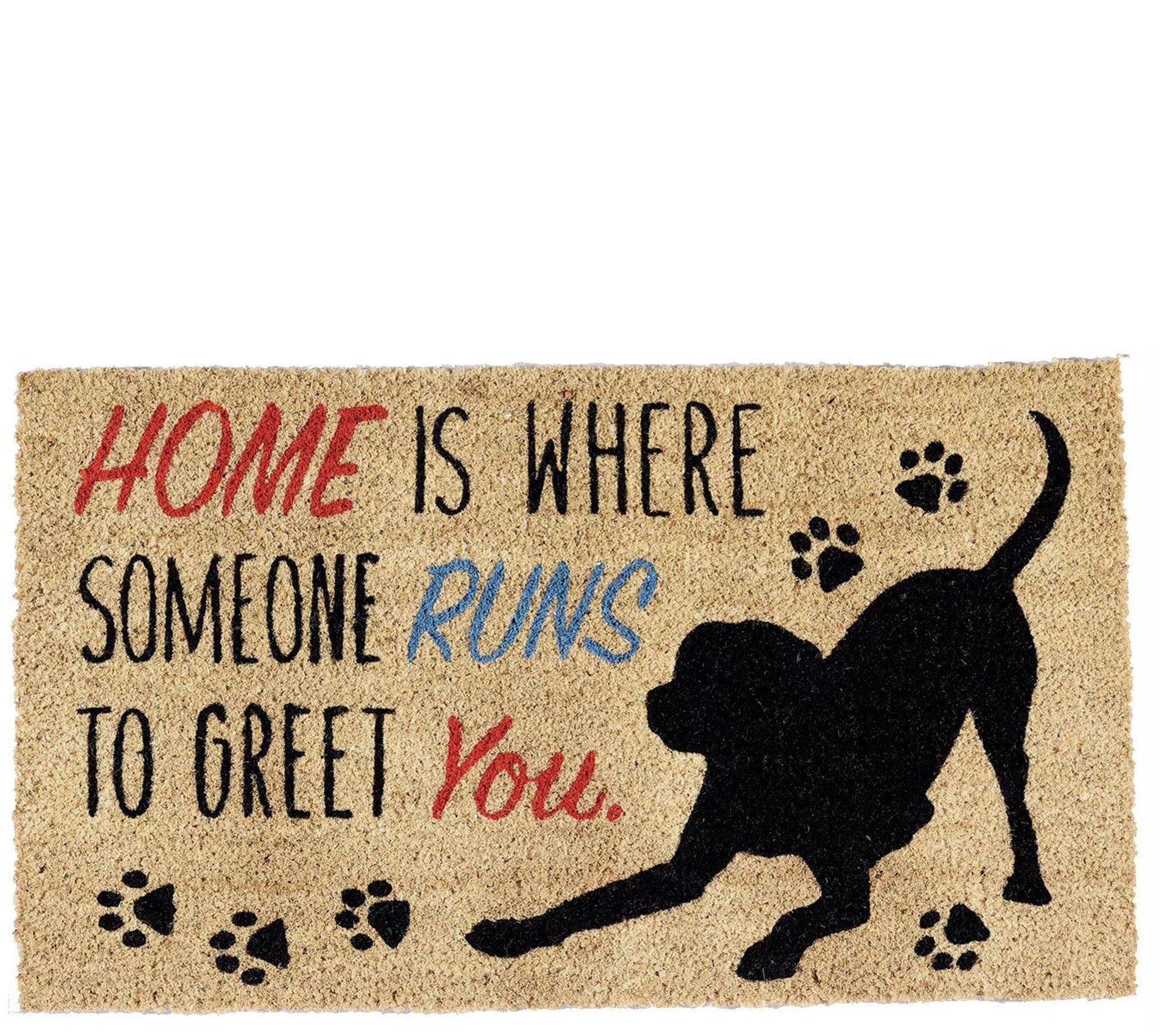 Dog Home Natural Coir Doormat with Nonslip Back
