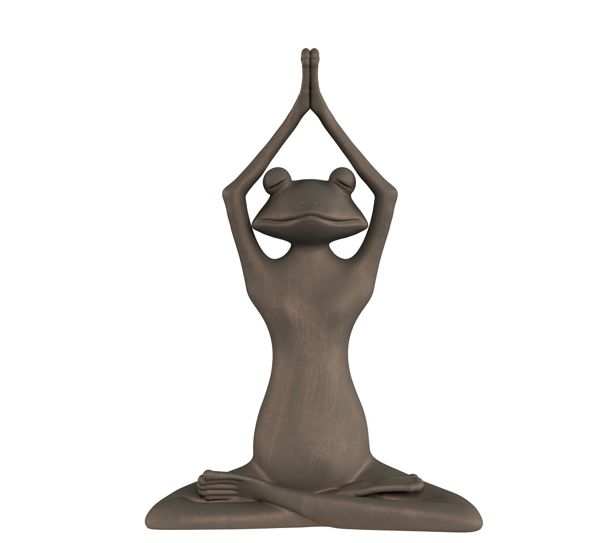 Pure Garden Stretching Frog Statue Garden Decor