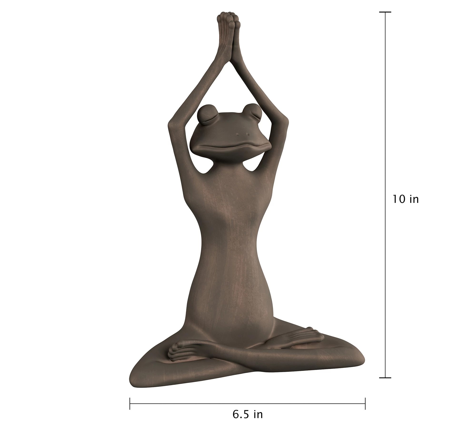 Pure Garden Stretching Frog Statue Garden Decor