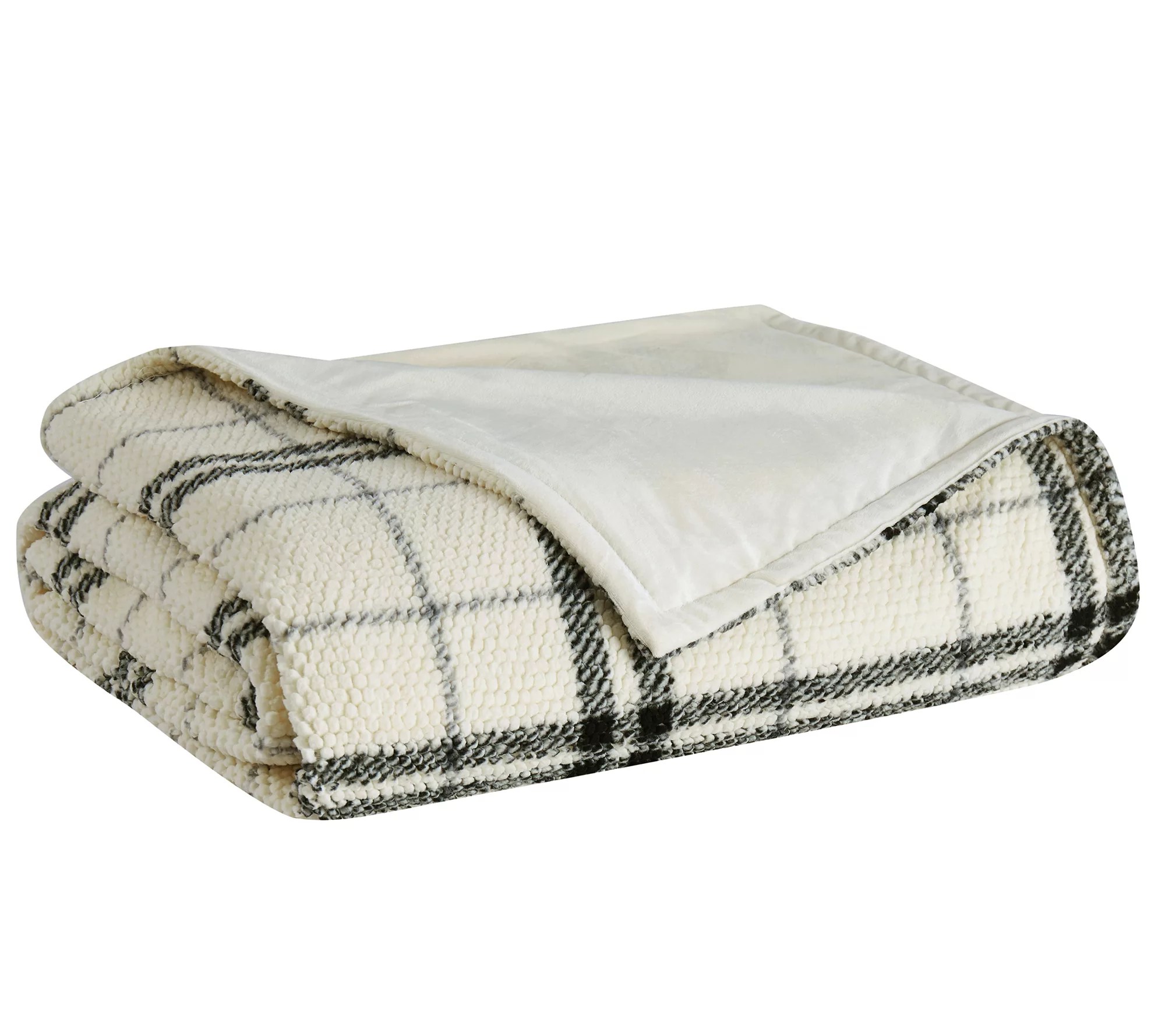 London Fog Popcorn Plaid Plush Blankets Twin XLBlanket