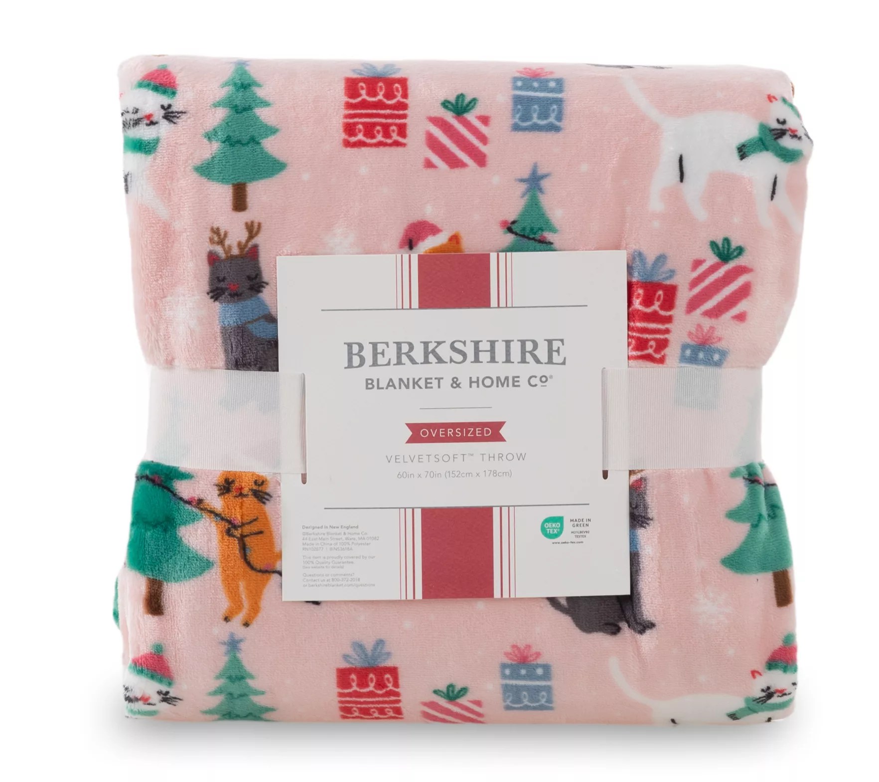 Berkshire Velvetsoft Christmas Animals Throw