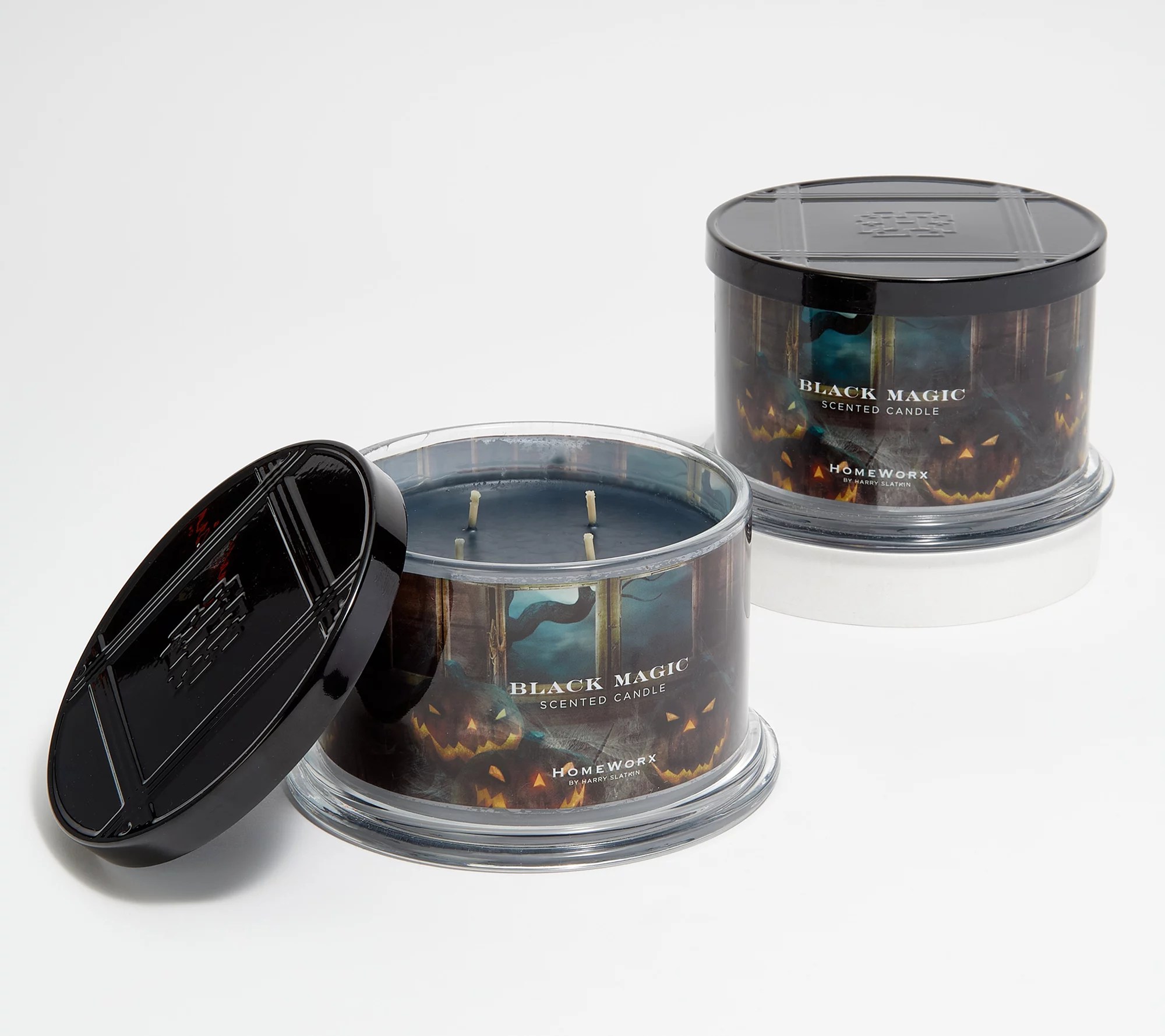 HomeWorx by Harry Slatkin S/2 Black Magic 18oz Candles