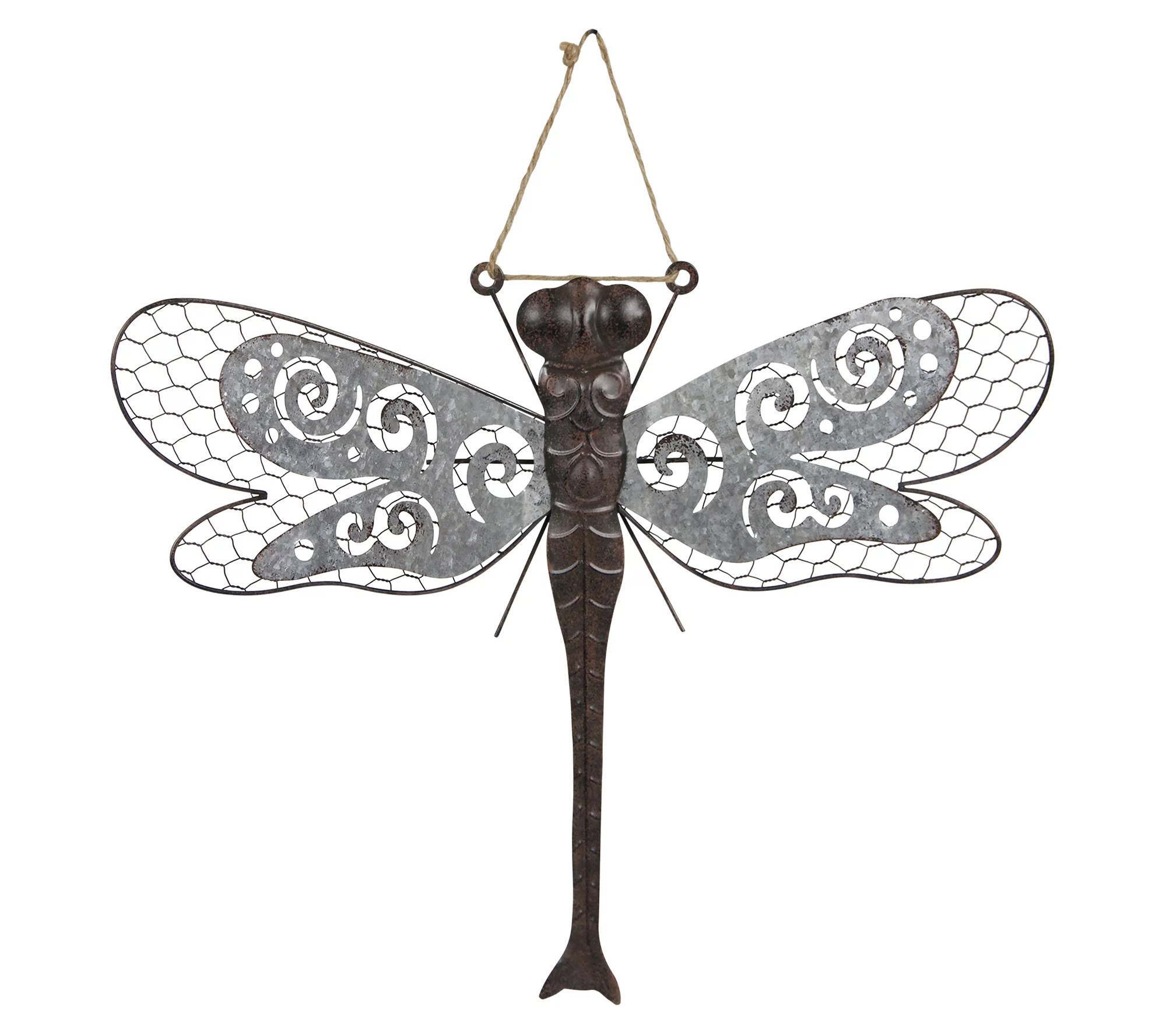 Exhart Metal Dragonfly Hanging Wall Art