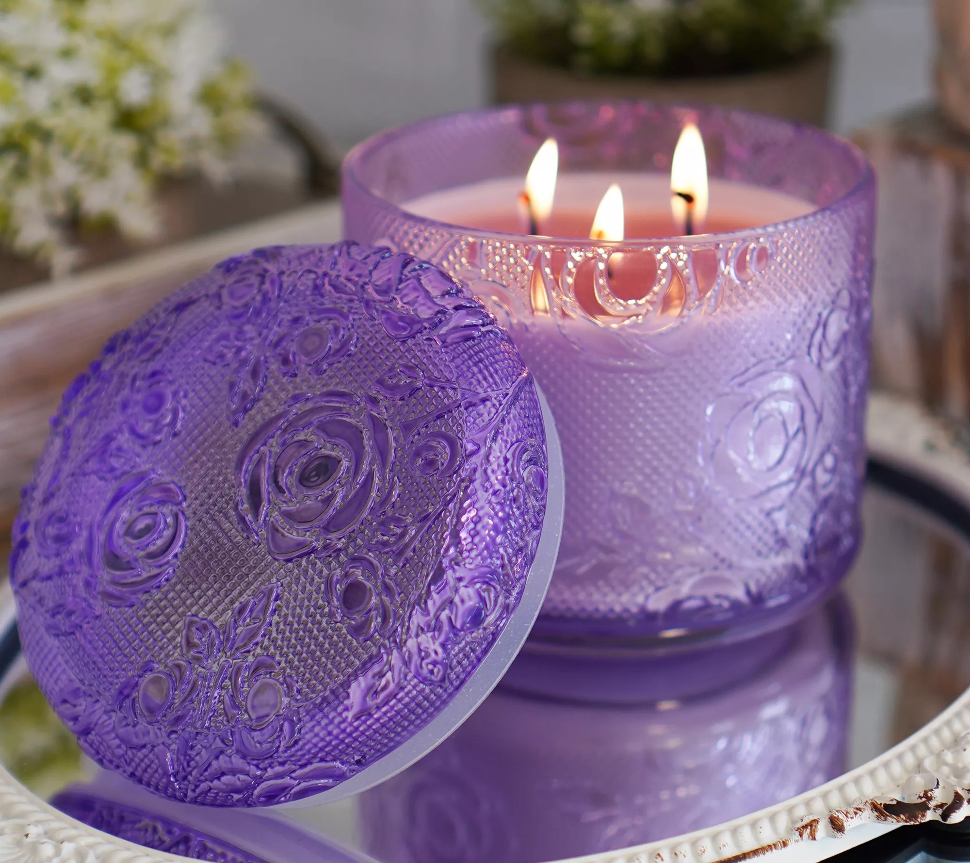 HomeWorx by Harry Slatkin S/3 14oz Special Edition Glass Candles