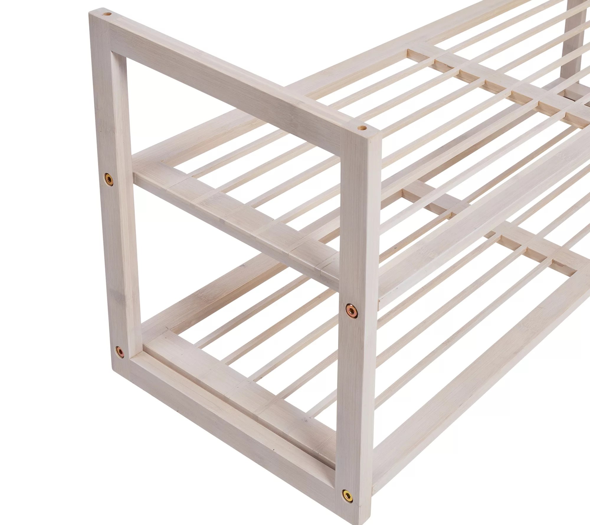 HoneyCanDo 2Tier Stackable Bamboo Shoe Rack