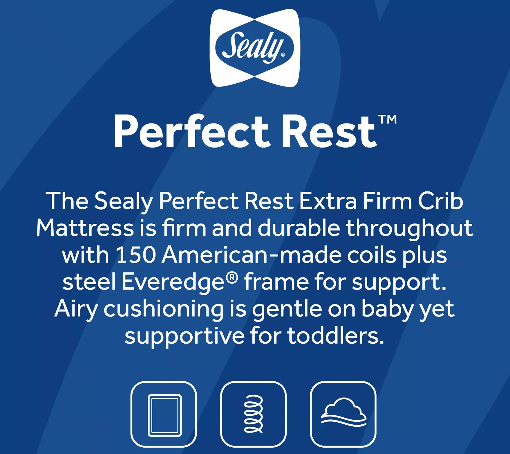 Sealy Perfect Rest Crib and Toddler Mattress