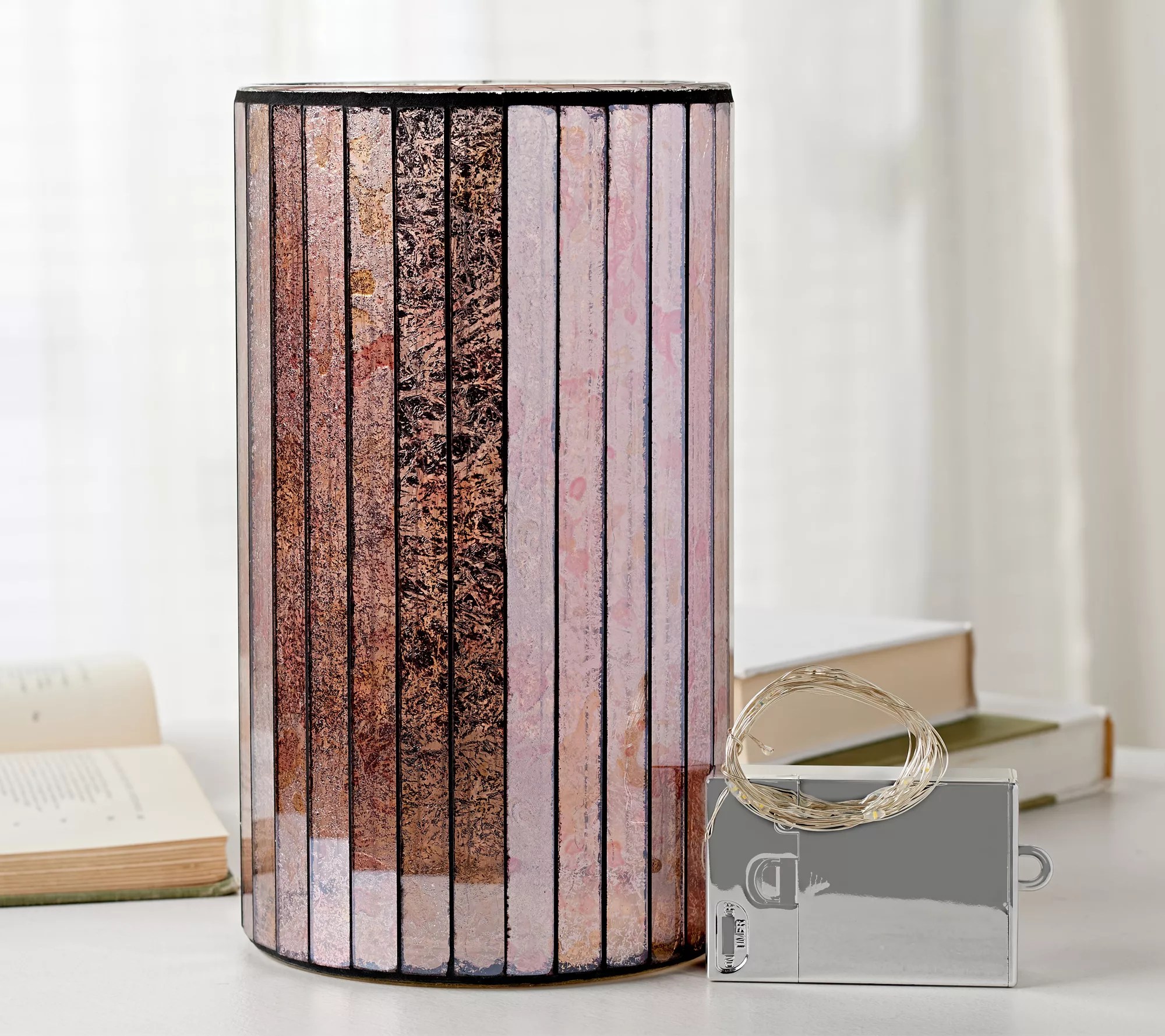 Illuminated Mottled Mosaic Hurricane by Valerie