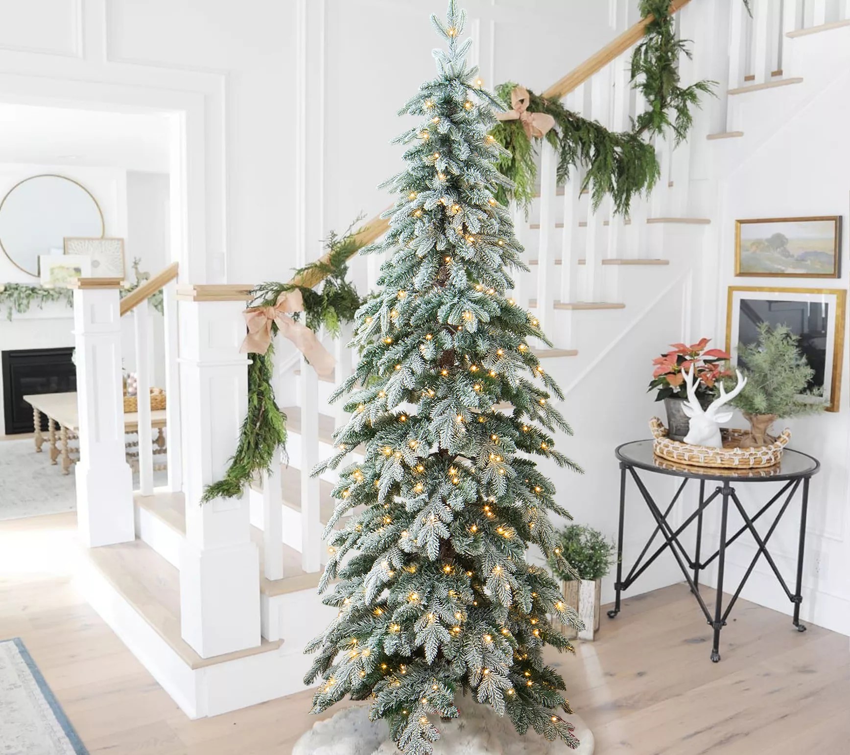 Glitzhome 7.5' PreLit Pencil Spruce ChristmasTree