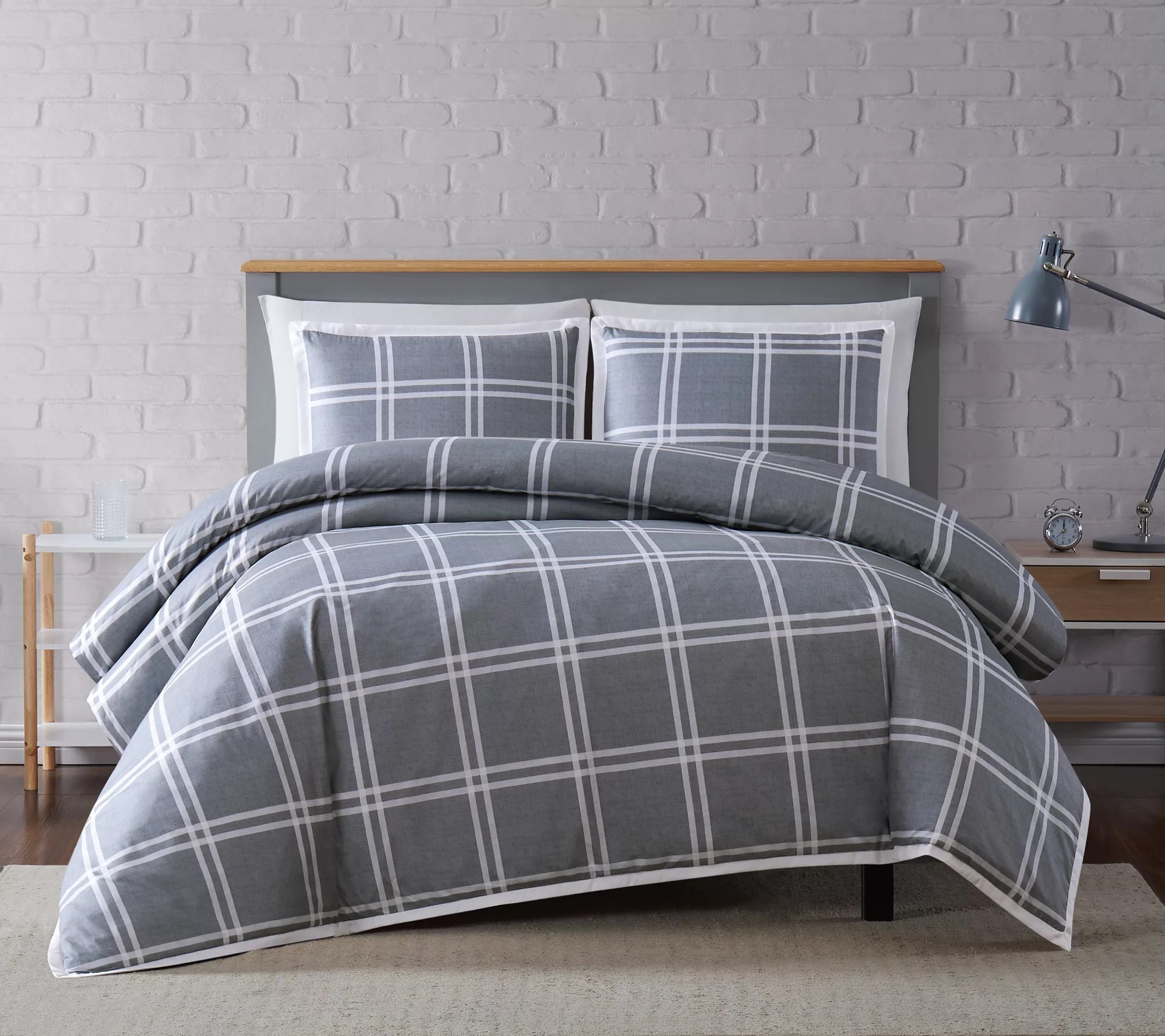 Truly Soft Leon Plaid Twin XL 2Piece Duvet Cover Set