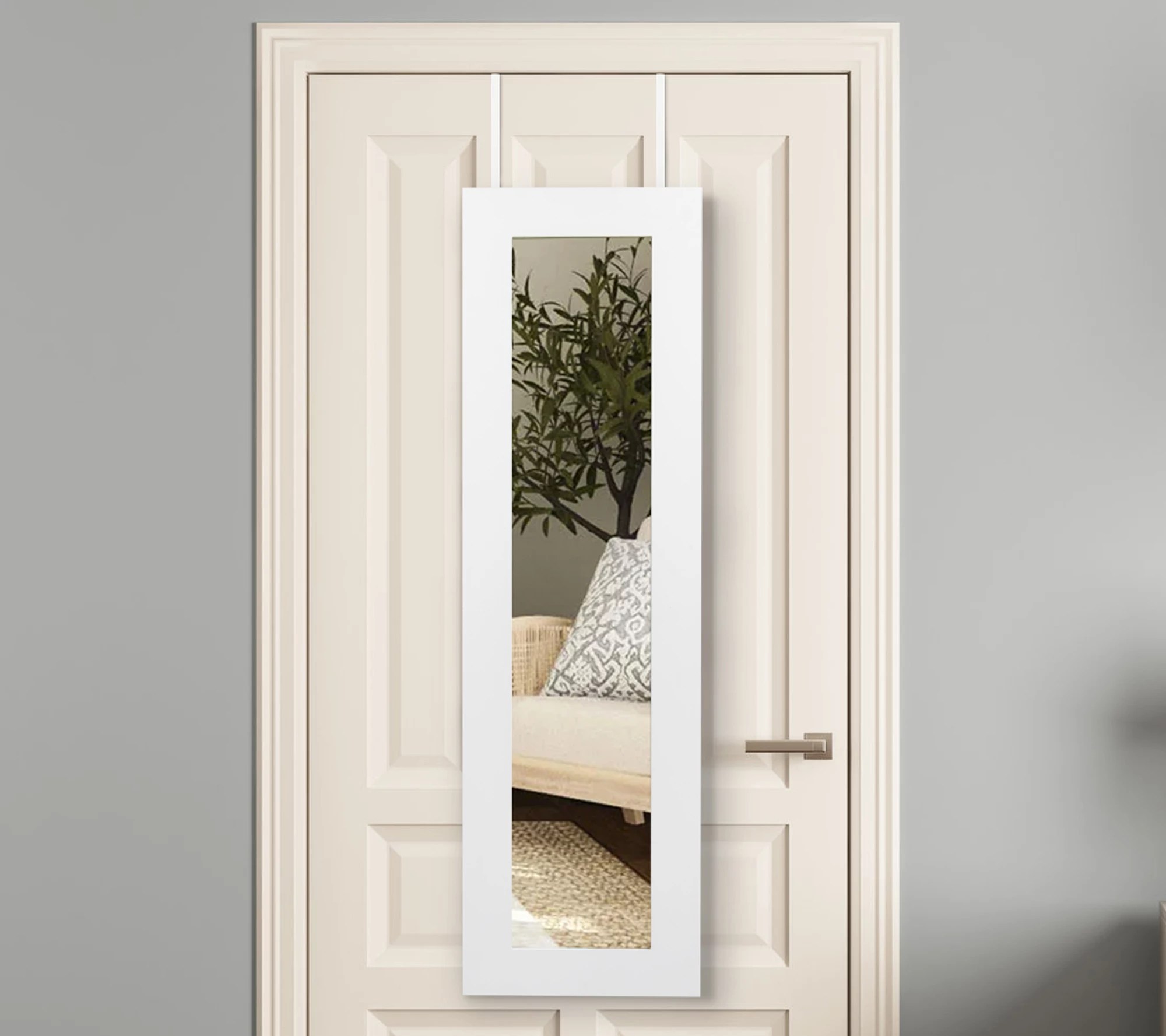 Mind Reader White Wall Jewelry with Mirror