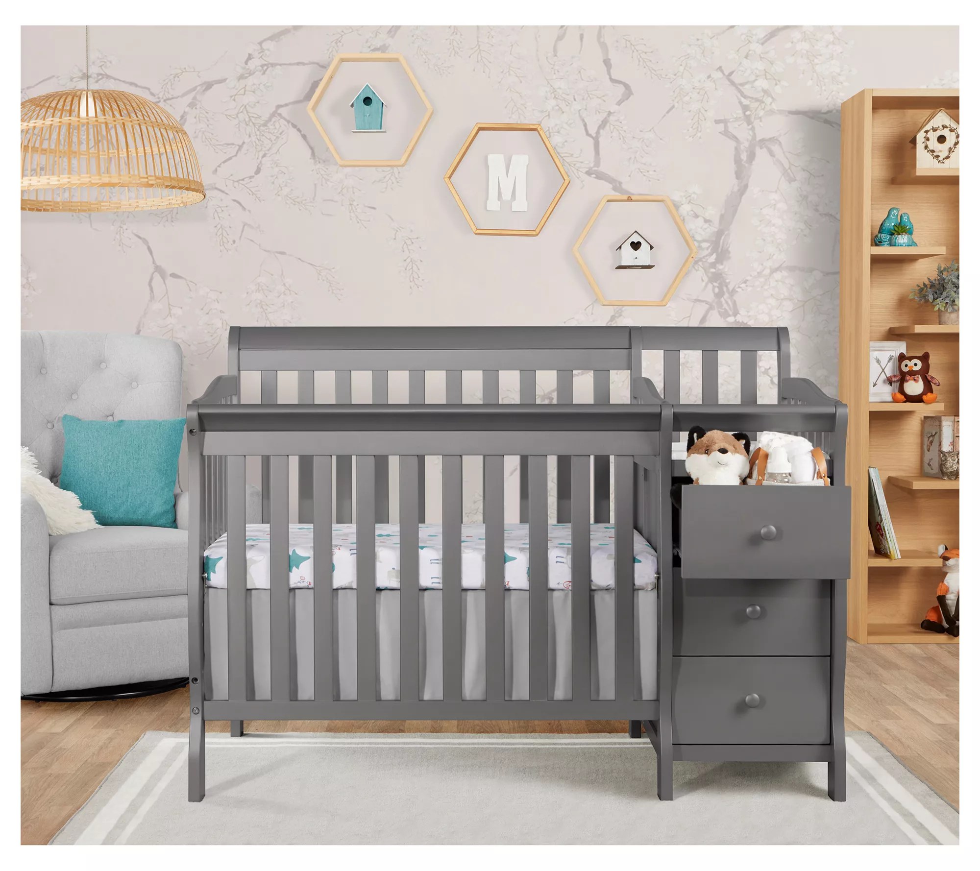 Dream On Me Jayden 4in1 Mini Convertible Crib And Changer