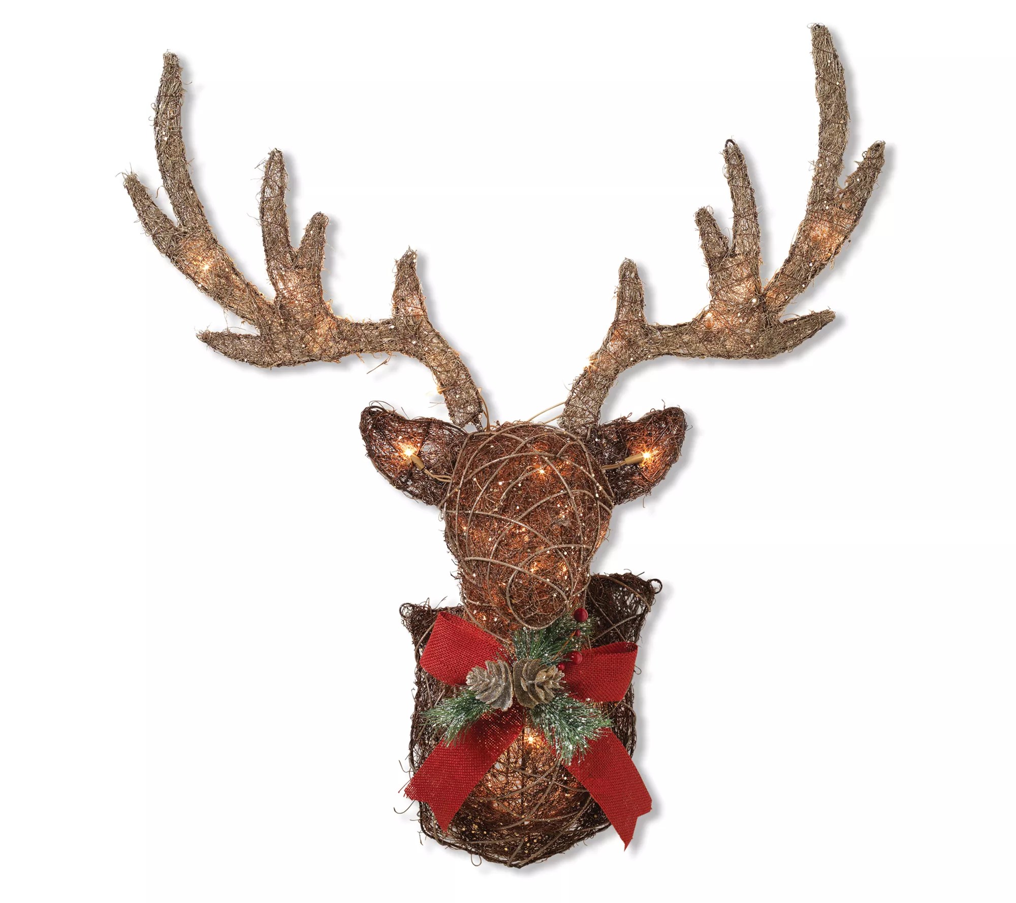 32Inch Long Electric Vine Stag Head Wall decor by Gerson Co