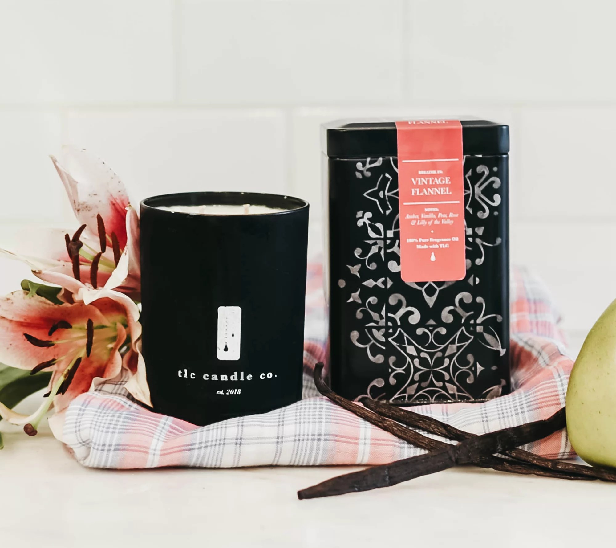 TLC Candle Co. Vintage Flannel Luxury 2Wick Candle