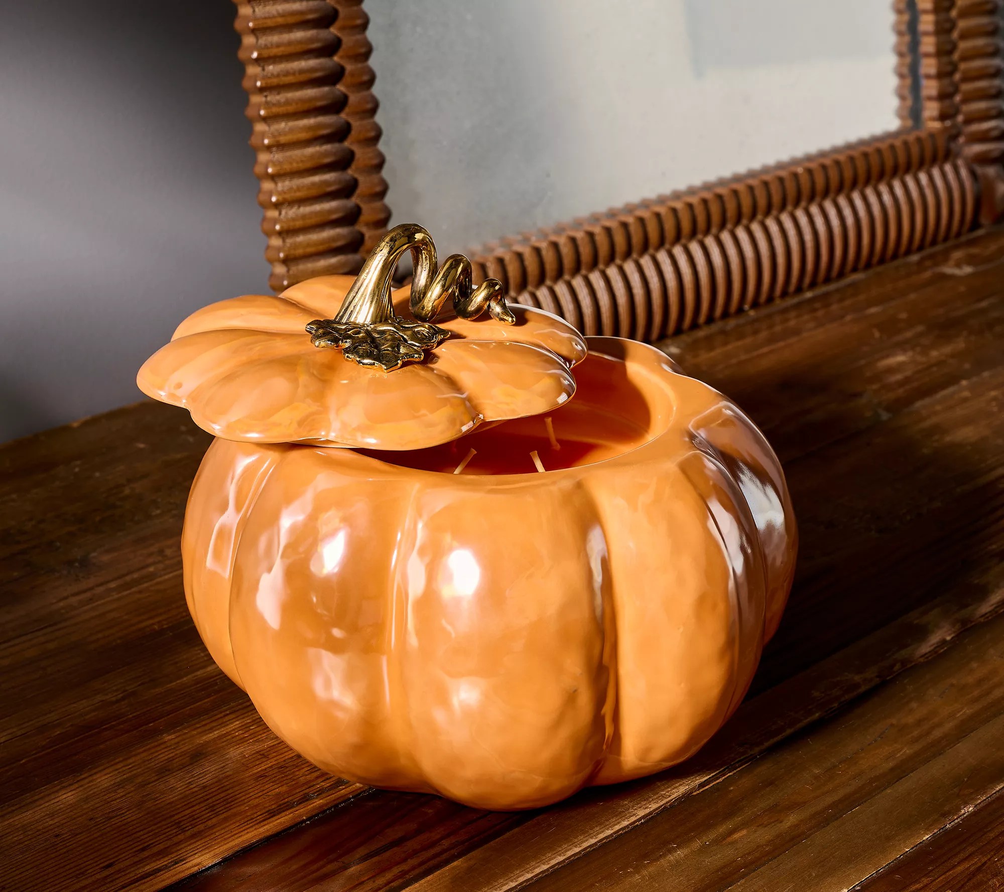 "As Is"HomeWorx by Slatkin & Co 14oz Iridescent Pumpkin Candle