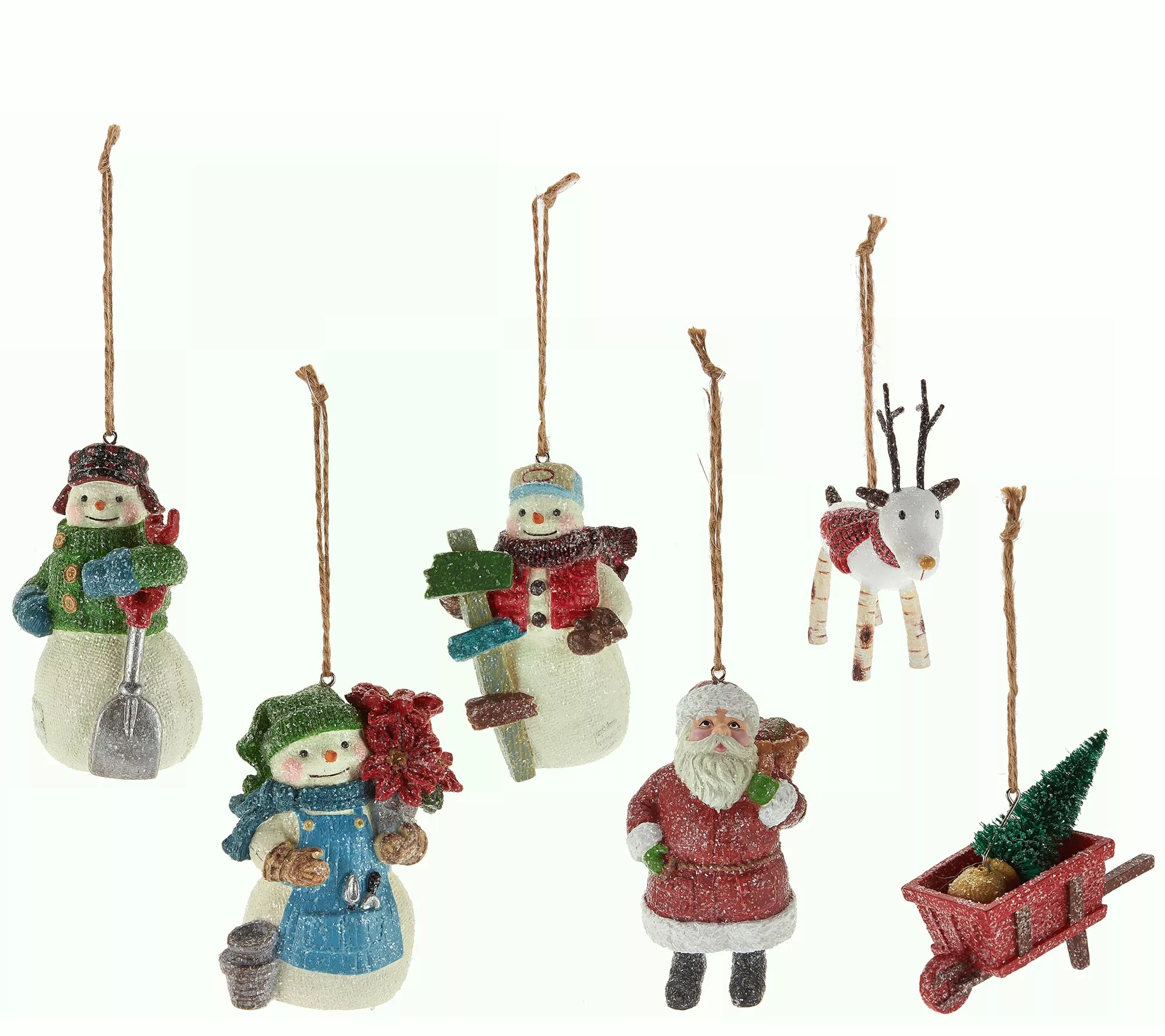 Hallmark Set of 6 3.5" Designer Iconic Holiday Ornaments