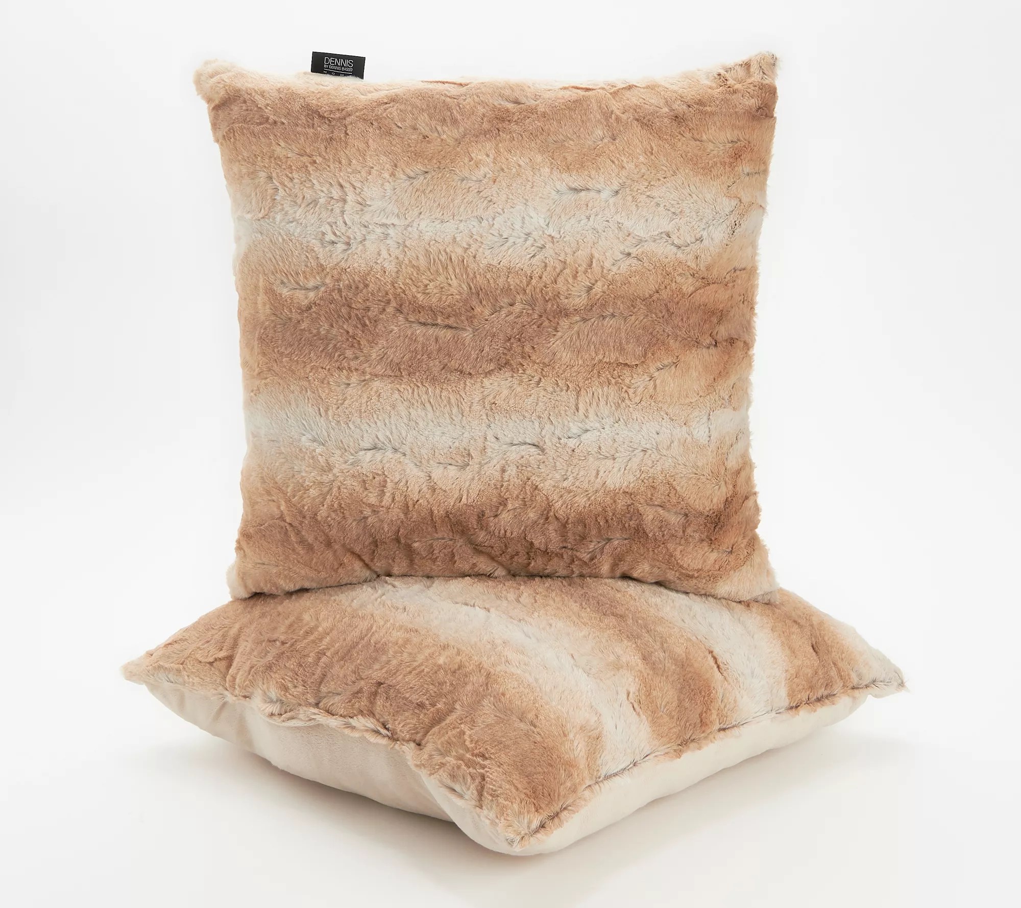 Dennis Basso 18" x 18" Set of 2 FauxFur Pillows