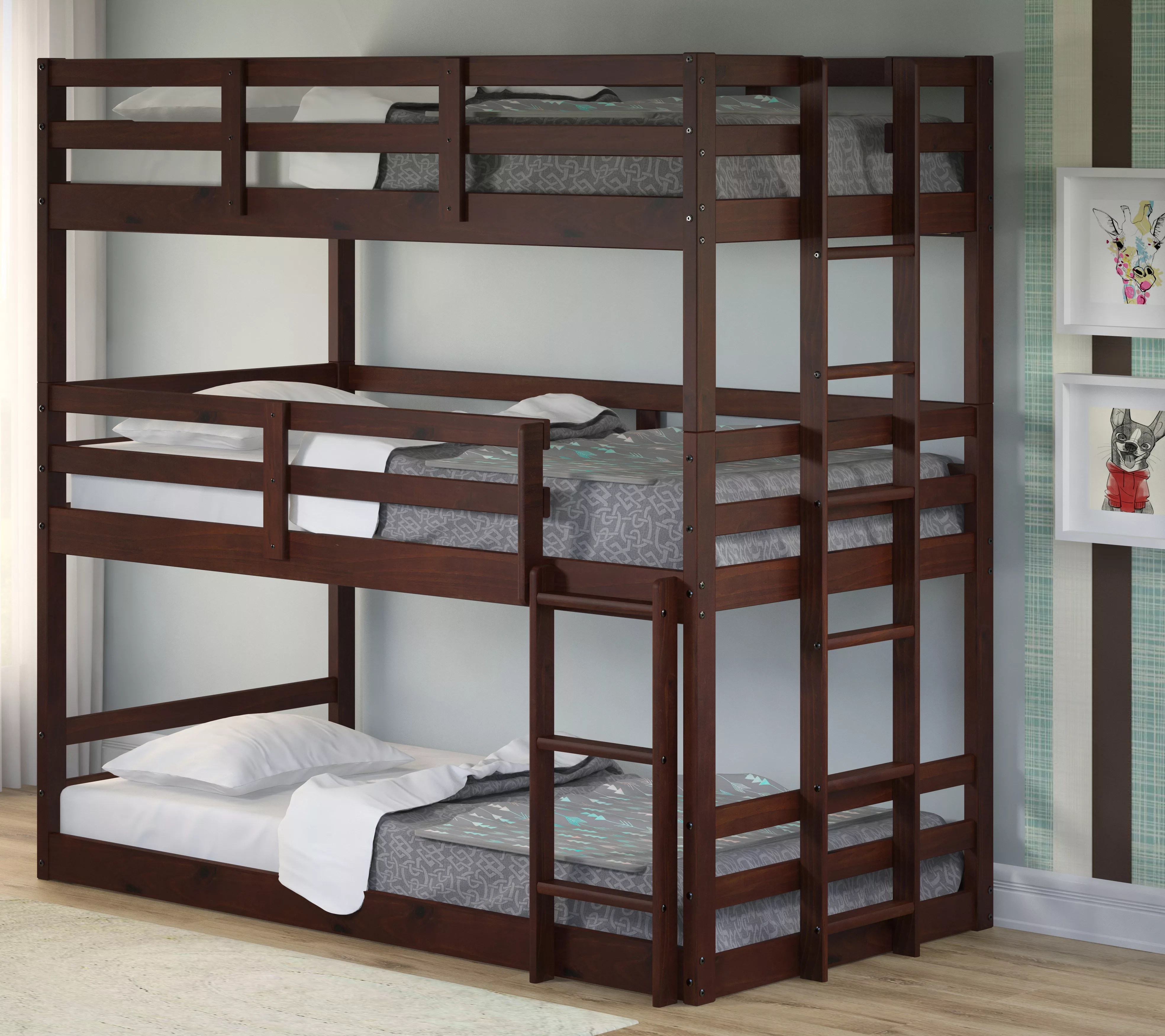 Triple Twin Bunk Bed