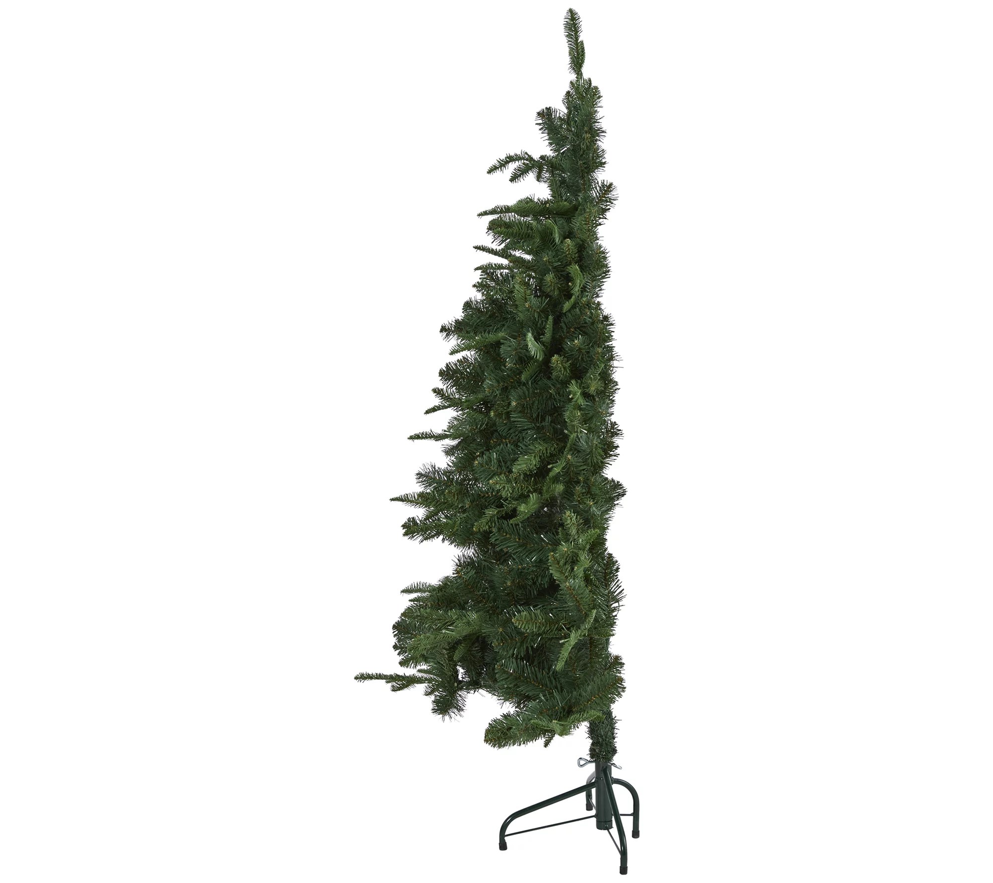 5' Lit Spruce Flat Back Christmas Tree by Nearly Natural