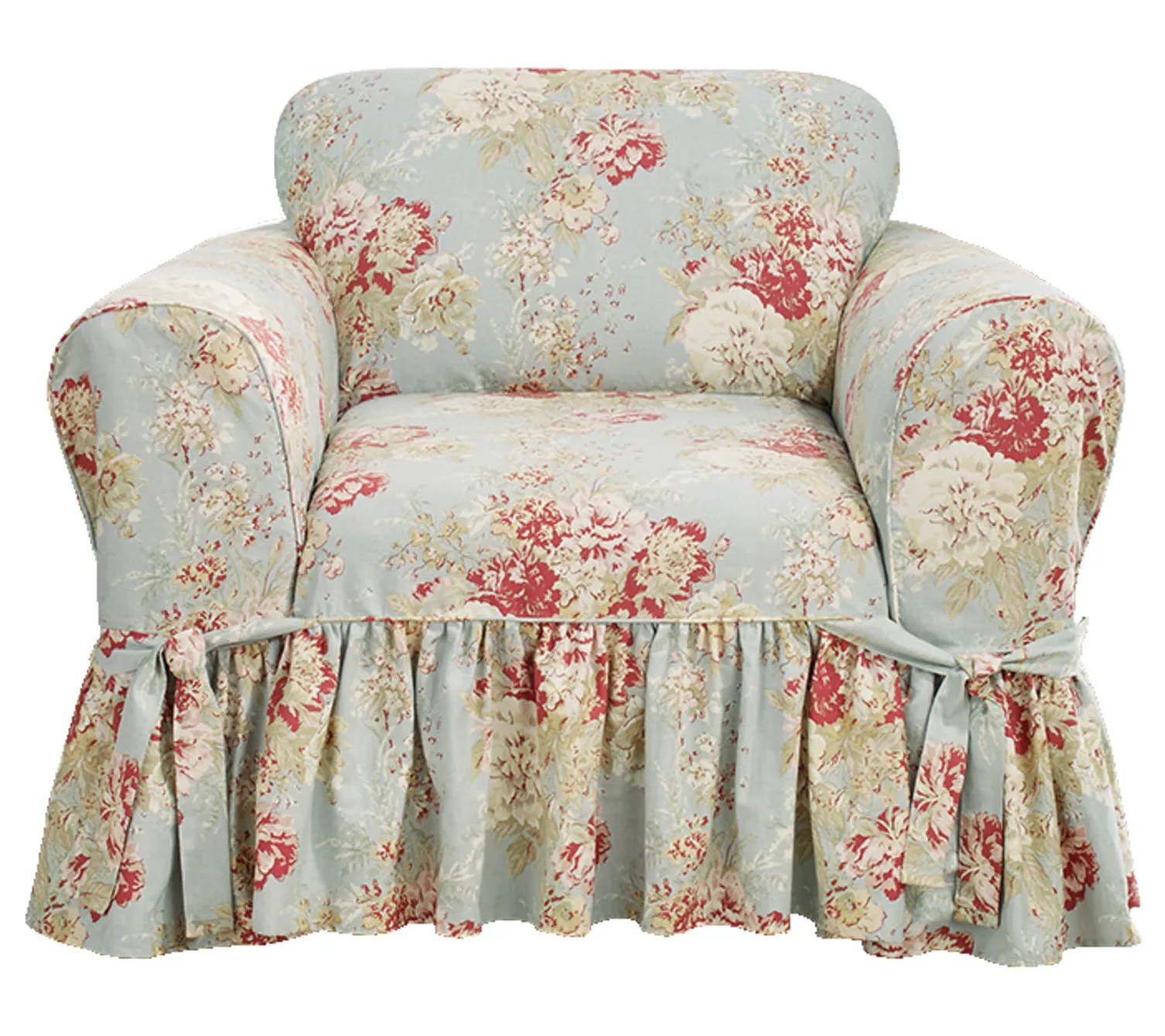 Waverly Ballad Bouquet 1 Piece Chair Slipcover