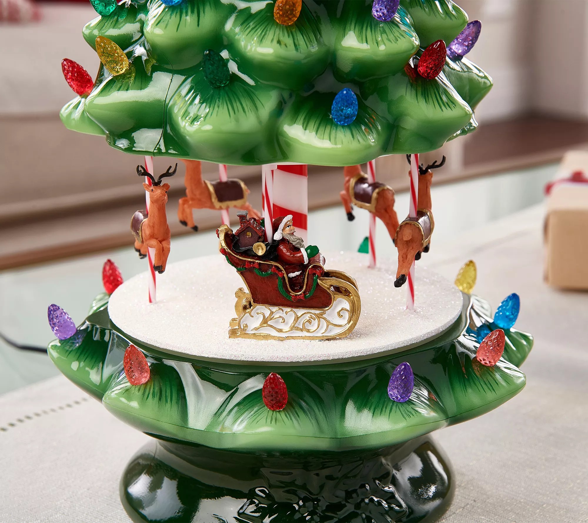 Mr. Christmas 15" Blow Mold Nostalgic Tree with Carousel